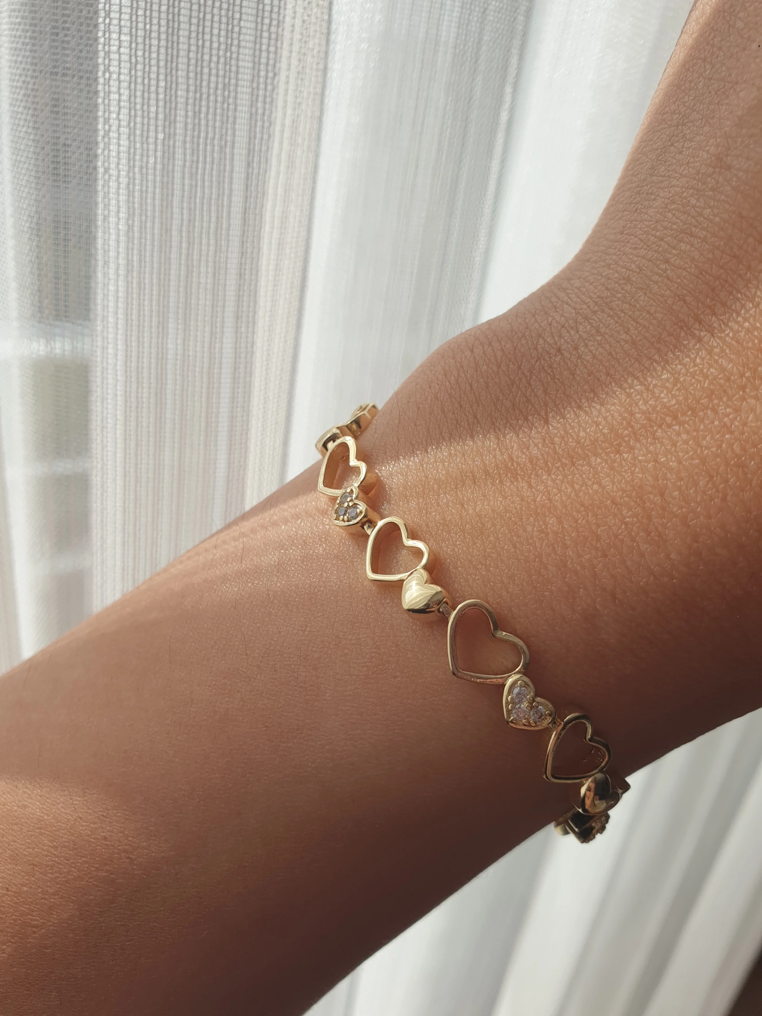 14K Kalp Bileklik
