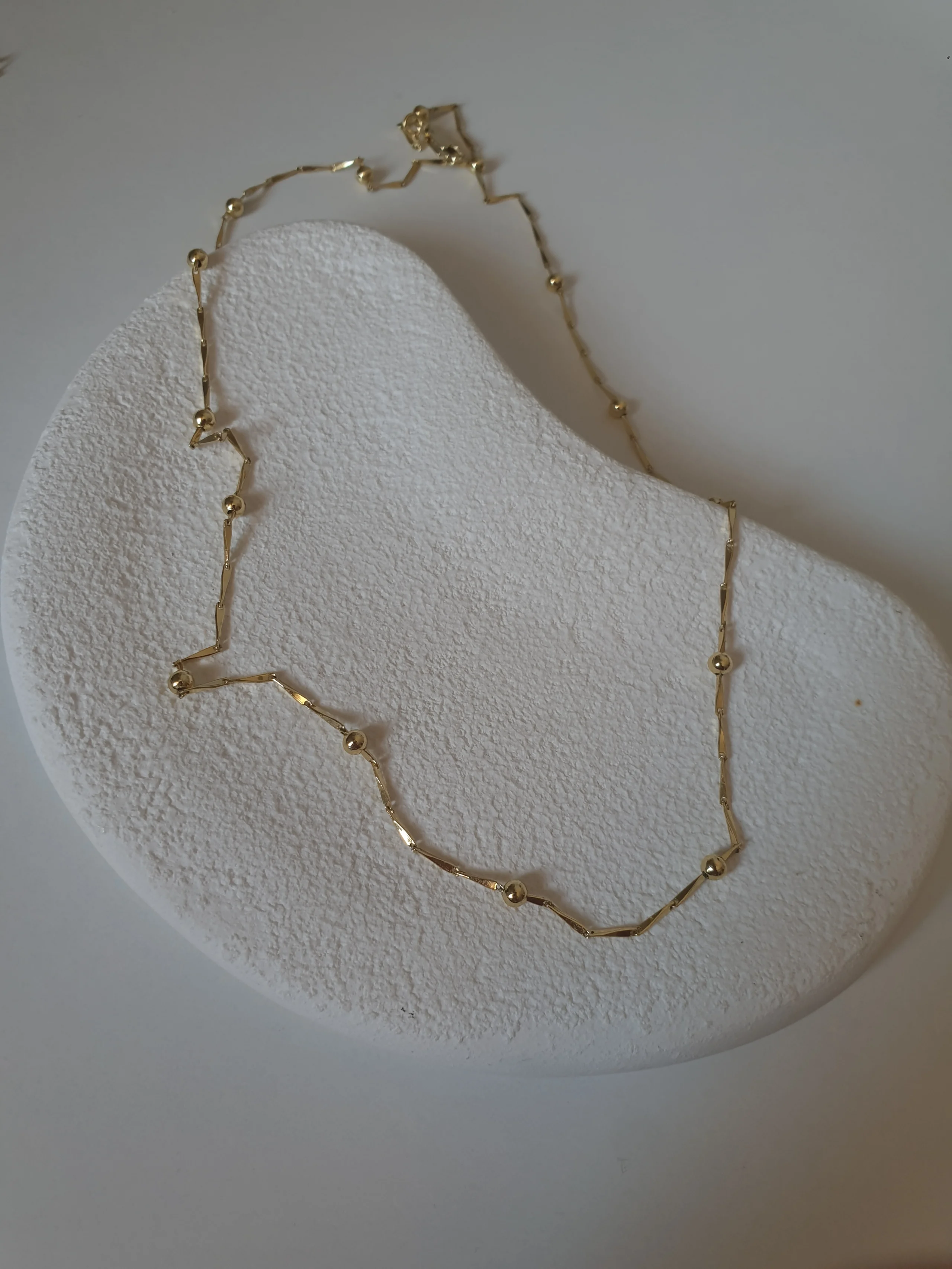 14K Minimal Topçuklu Kolye