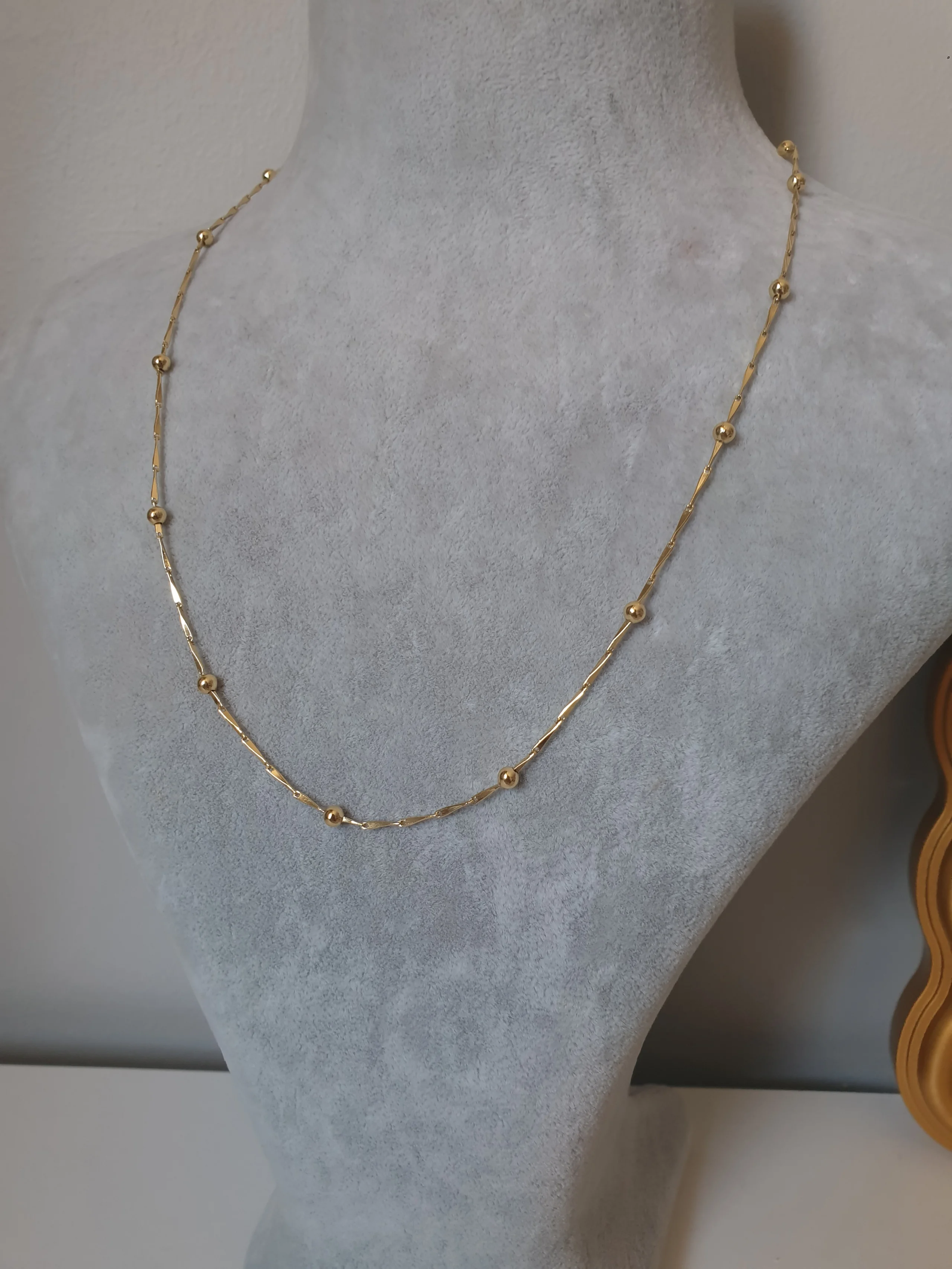 14K Minimal Topçuklu Kolye