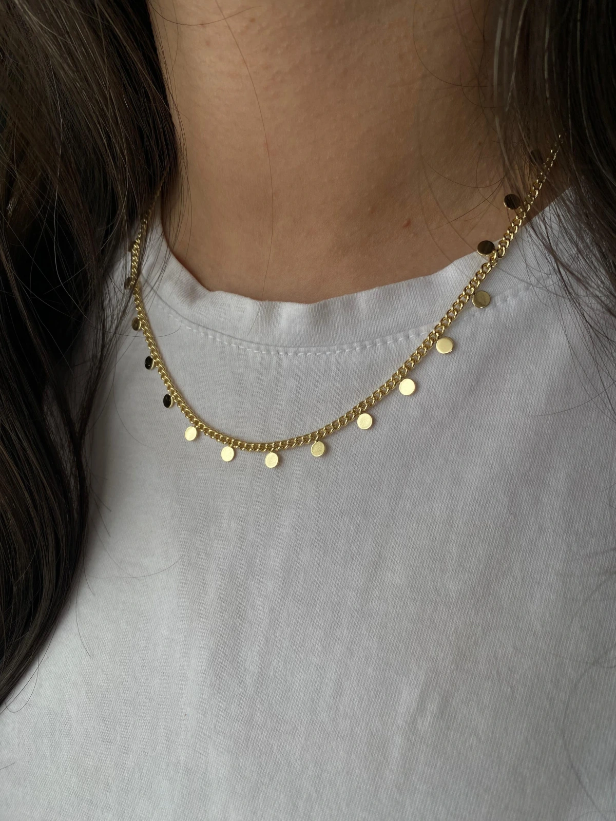 Gold Pullu Kolye