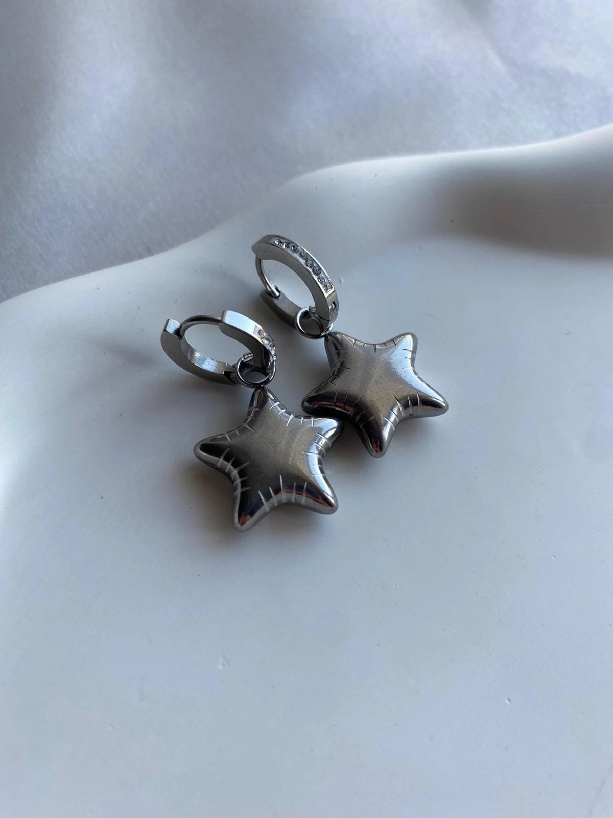 JOC Silver Balon Yıldız Küpe