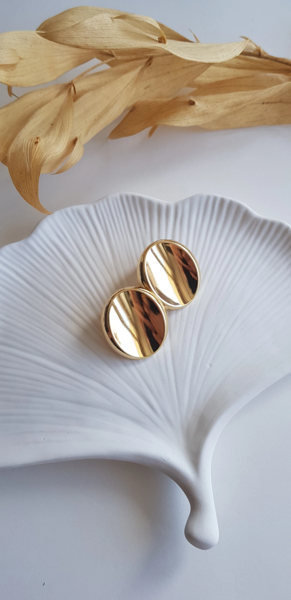 JOC Gold Oval Plaka Vip Küpe