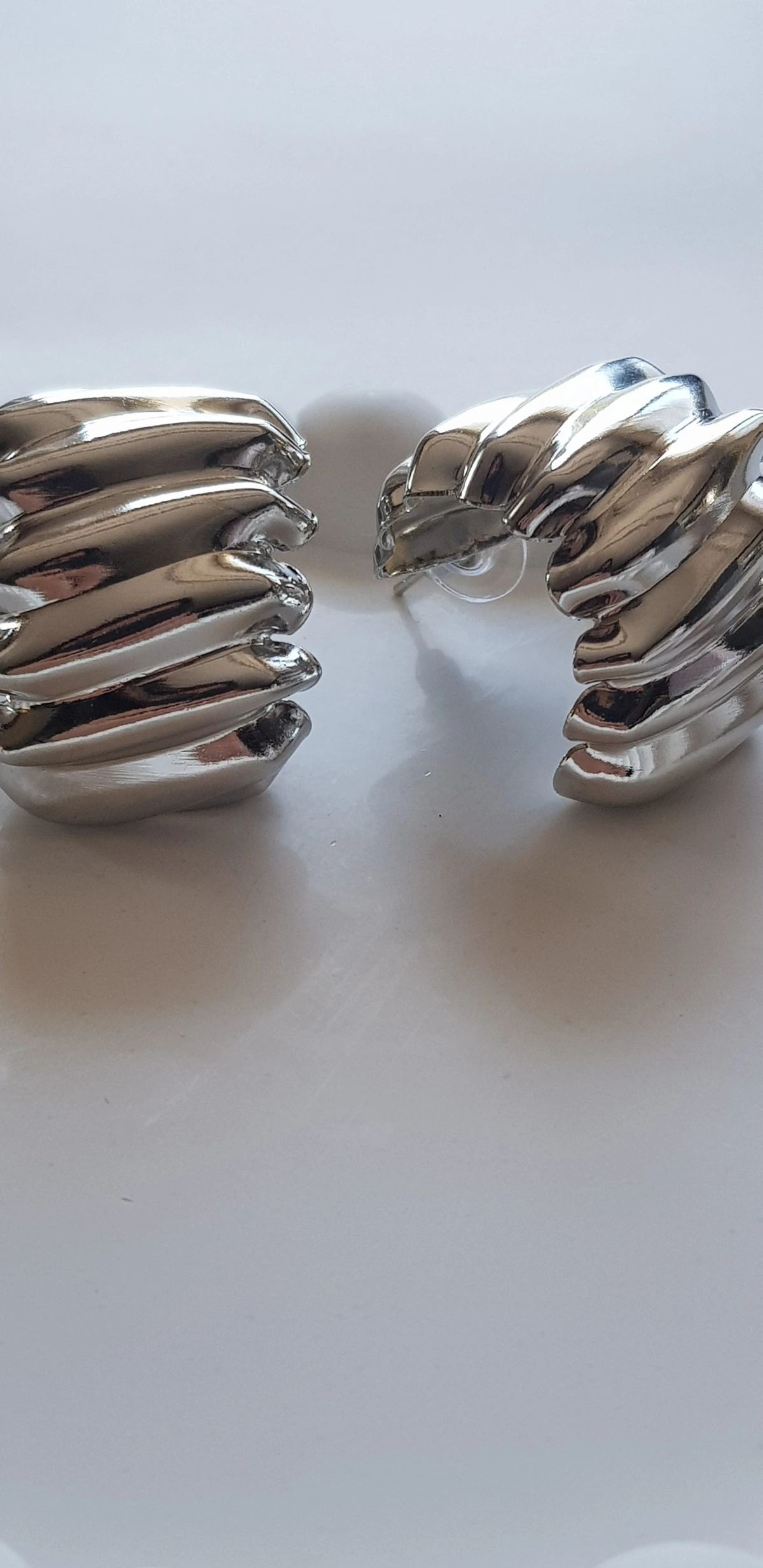 JOC Silver Tırtıklı Büyük Halka Vip Küpe