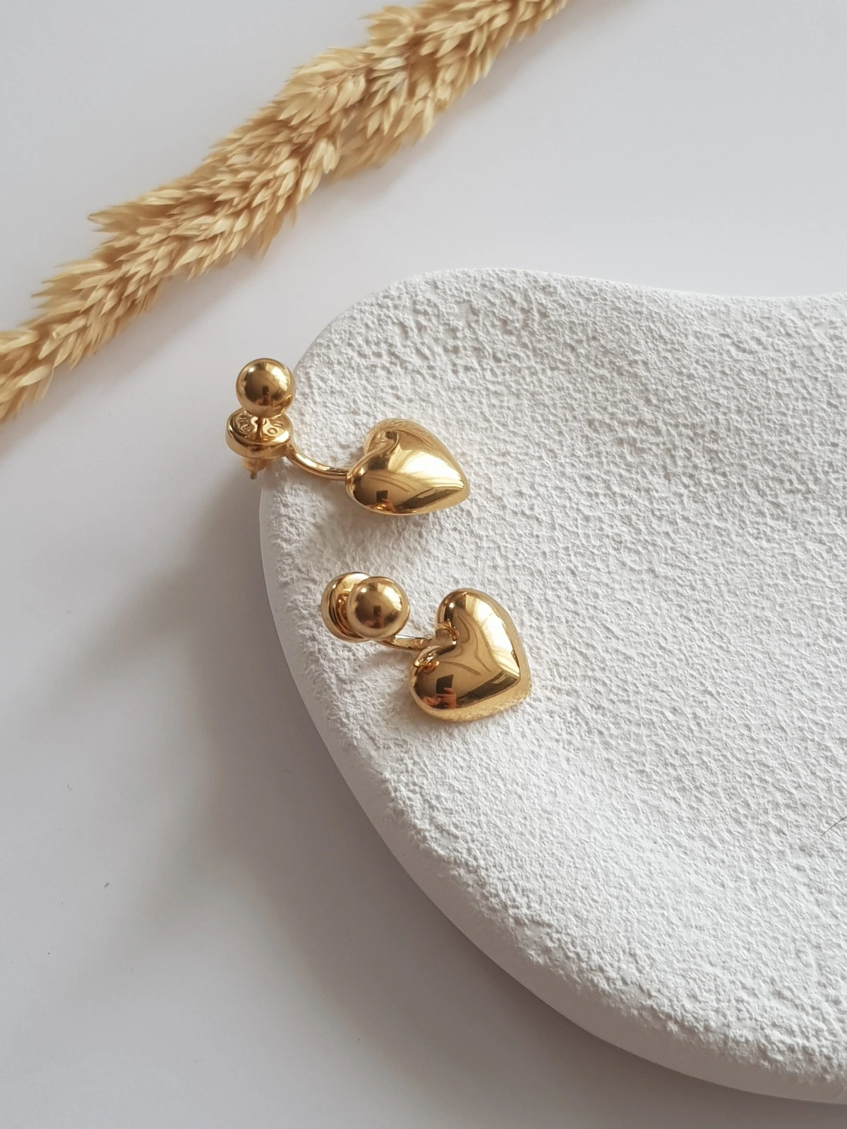JOC Gold İkili Kullanım Kalp Küpe