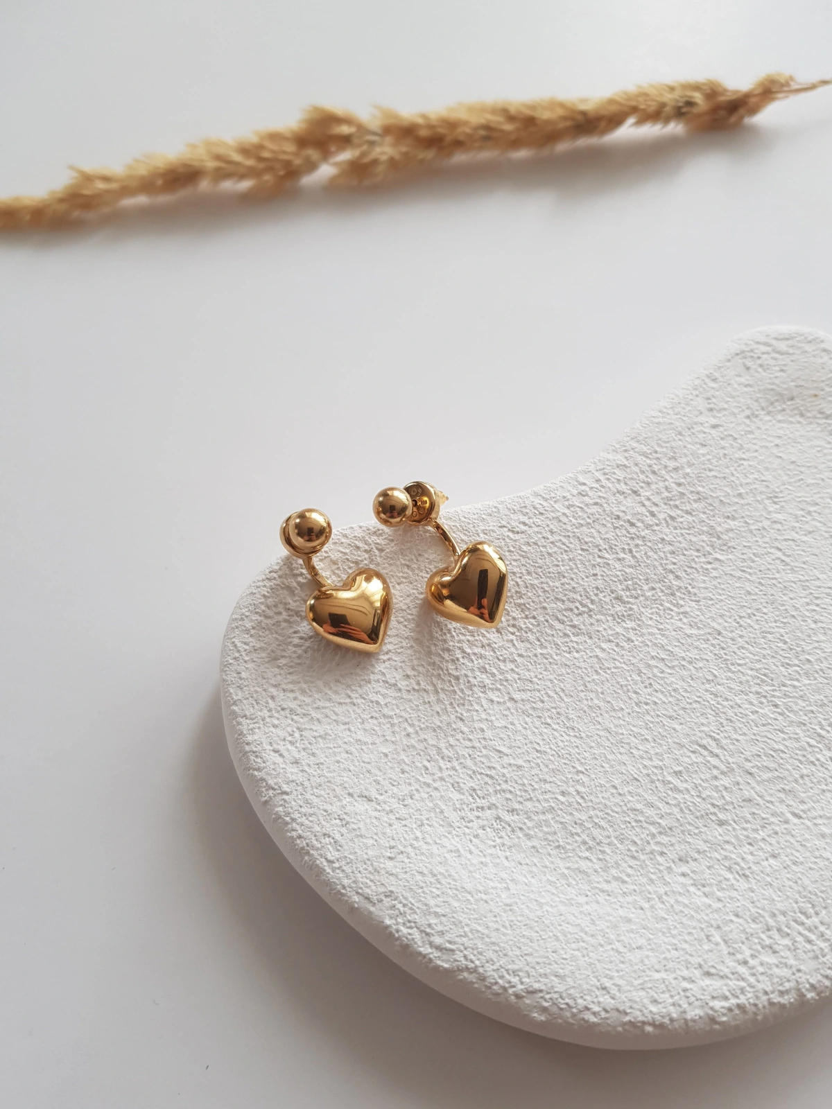 JOC Gold İkili Kullanım Kalp Küpe