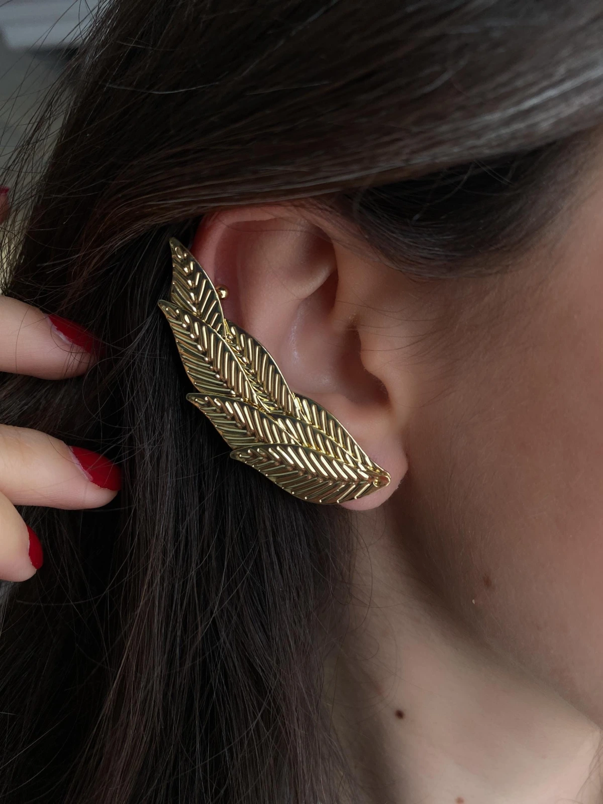 JOC Gold Yaprak Model Earcuff