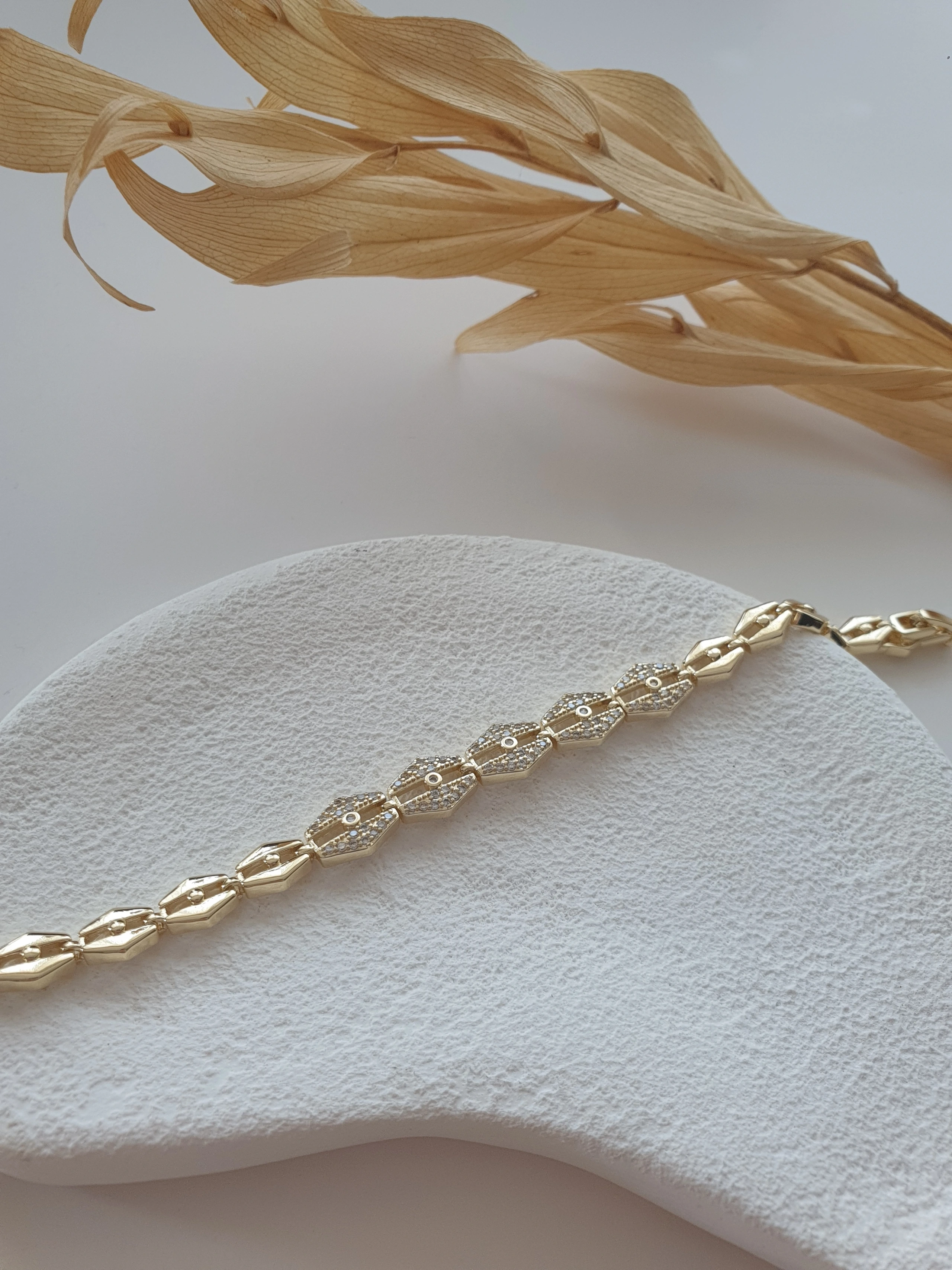 14K Zirkon Taşlı Bileklik