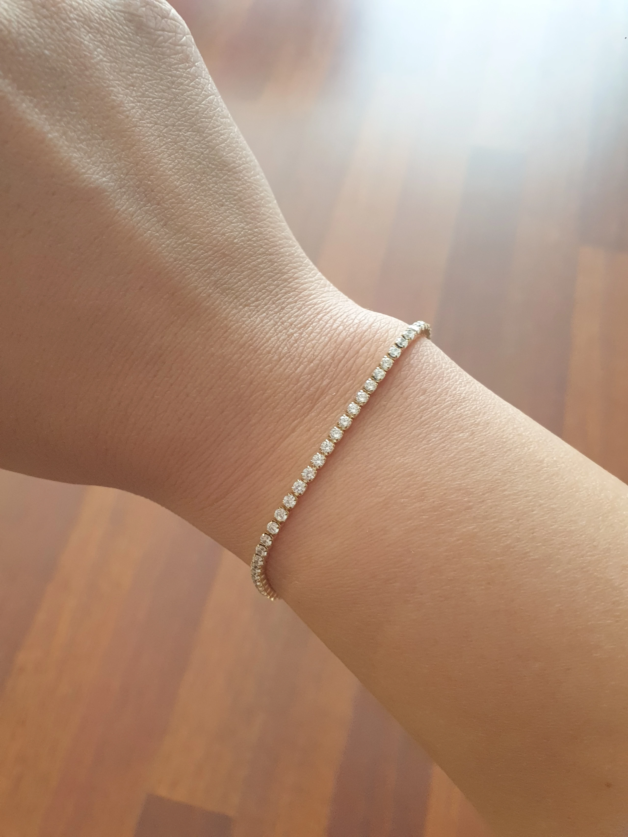 14K Gold İnce Suyolu Bileklik