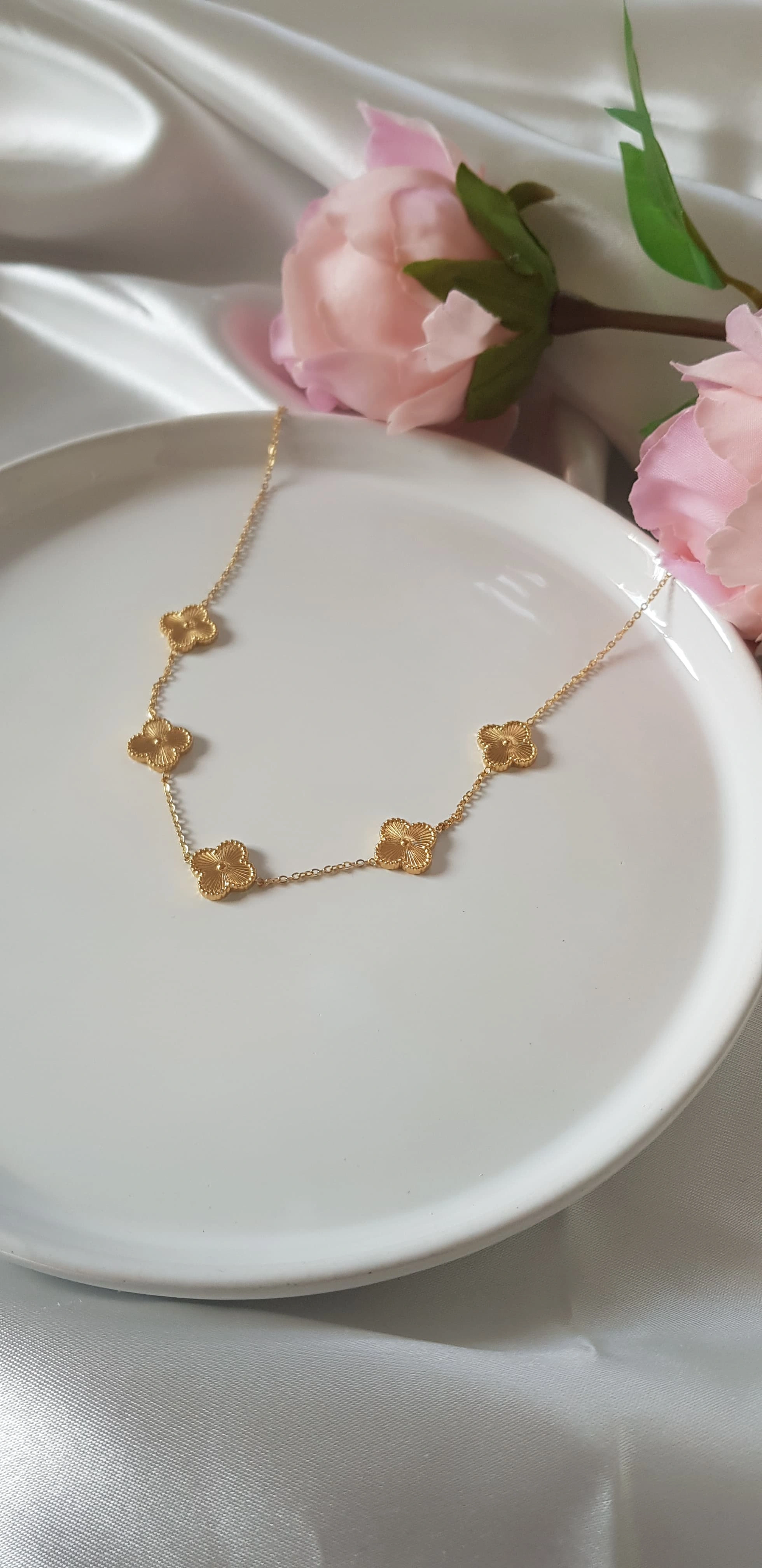 JOC Gold 5 Yonca Çelik Kolye