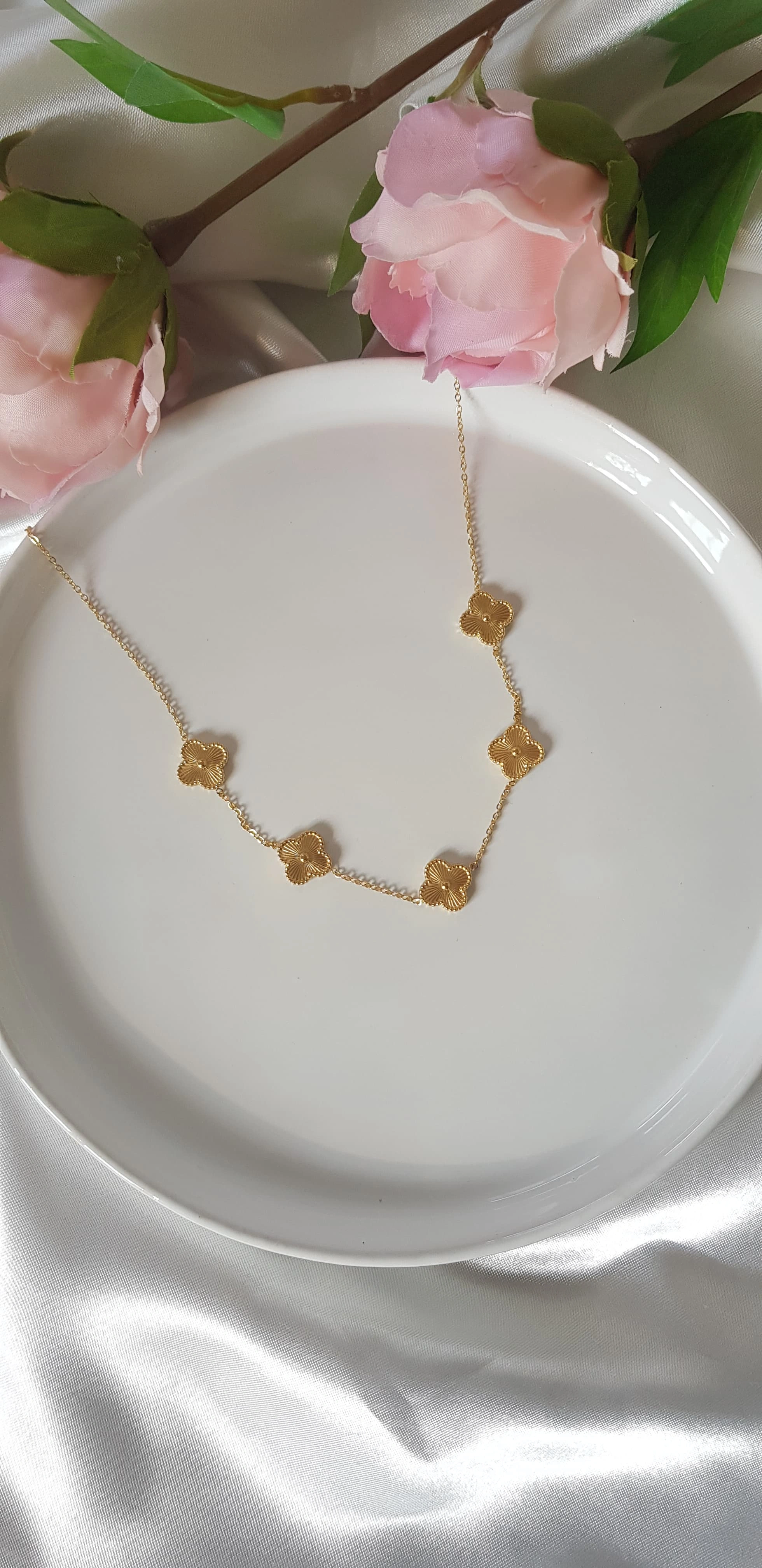 JOC Gold 5 Yonca Çelik Kolye