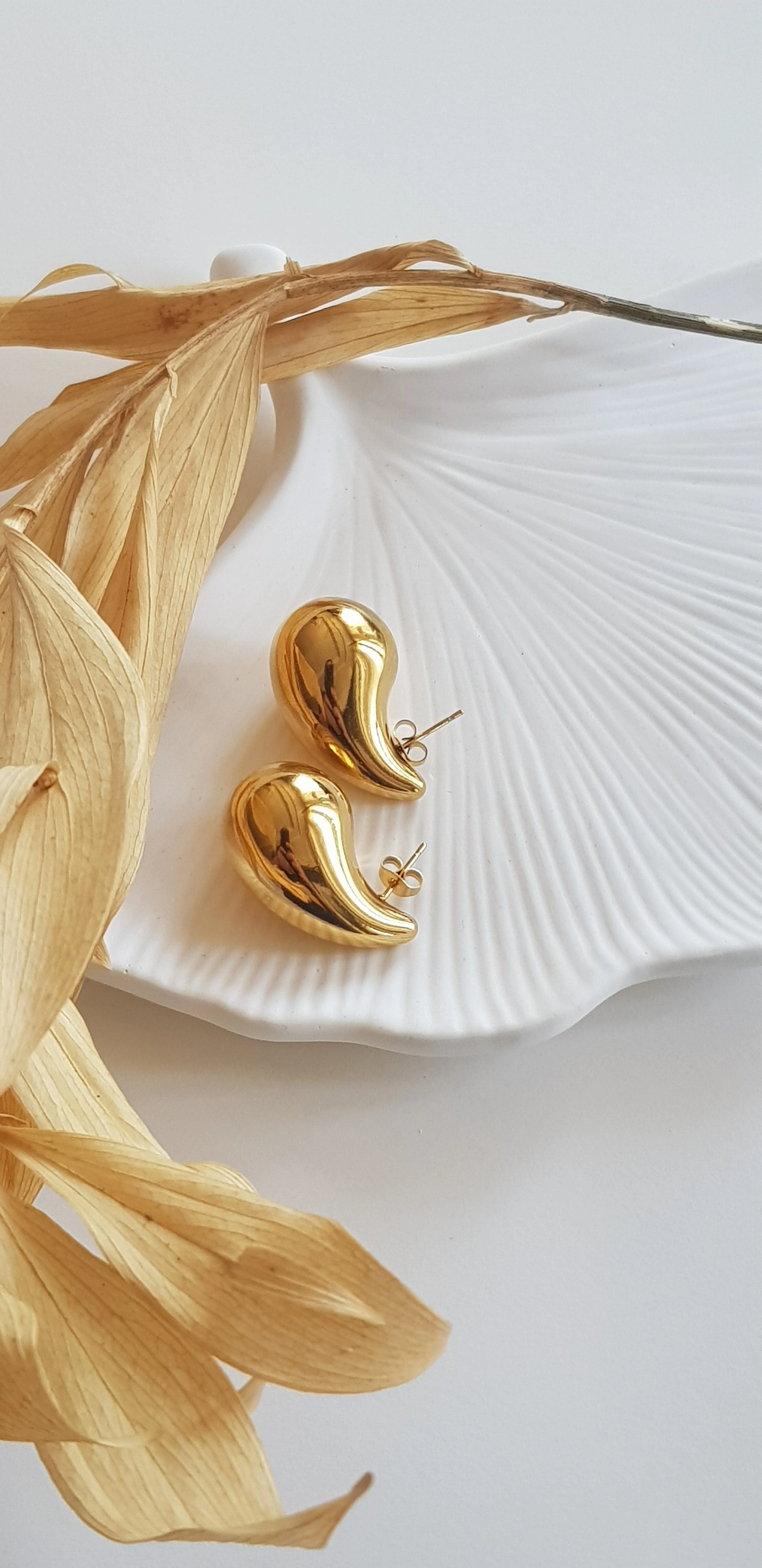 JOC Gold Botte Çelik Küpe (Büyük)