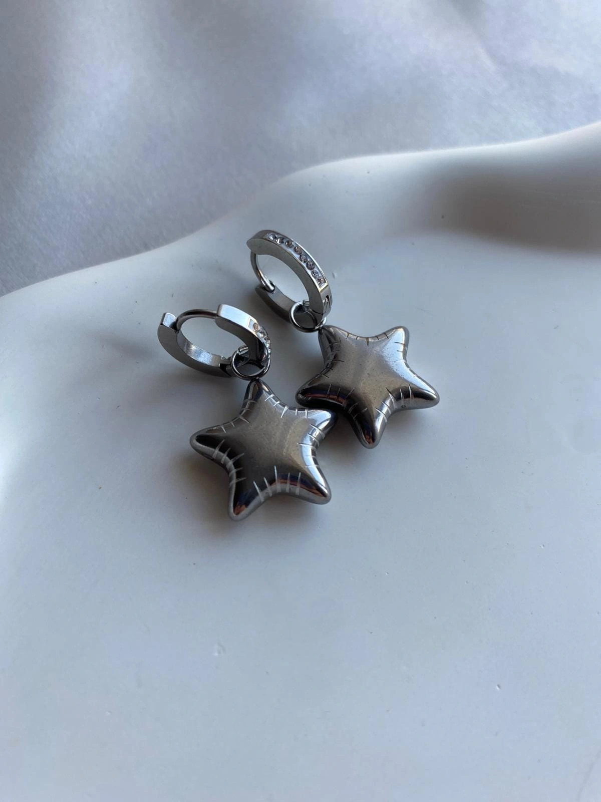 JOC Silver Balon Yıldız Küpe