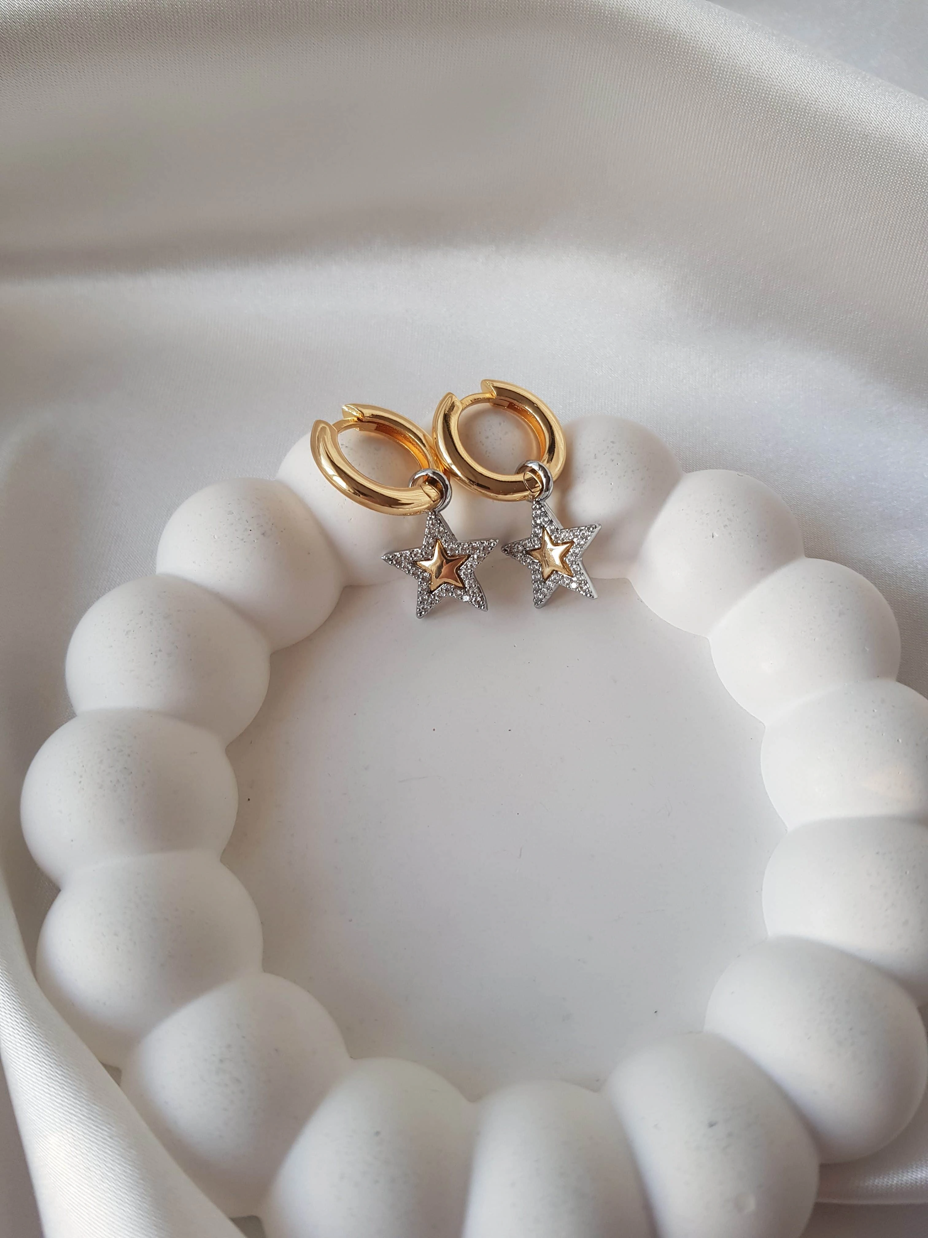 JOC Gold Halka Yıldız Vip Küpe