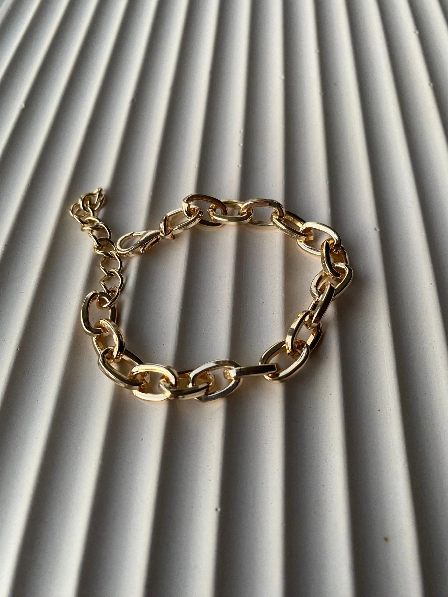 JOC Gold Zincir Bileklik Elips