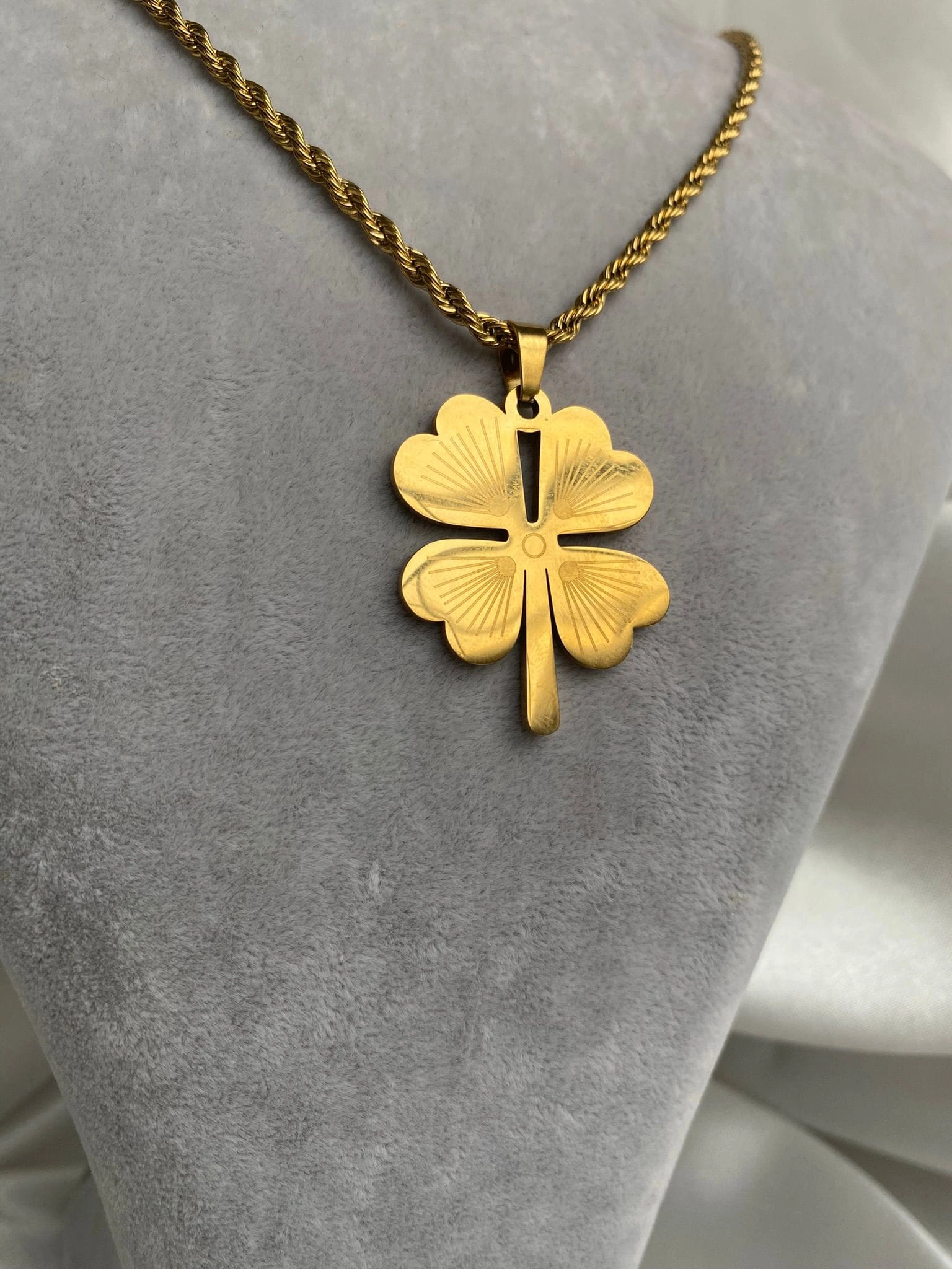 JOC Burgu Zincir Yonca Çelik Kolye (60 Cm)