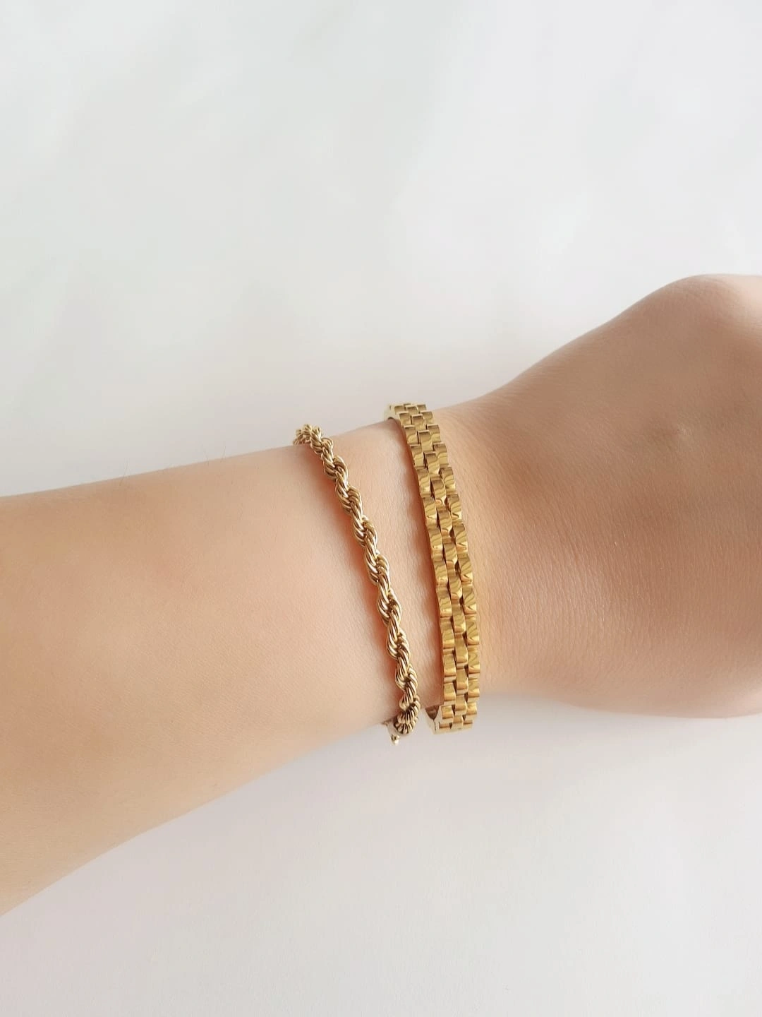 JOC 4 Mm Gold Burgu Çelik Bileklik