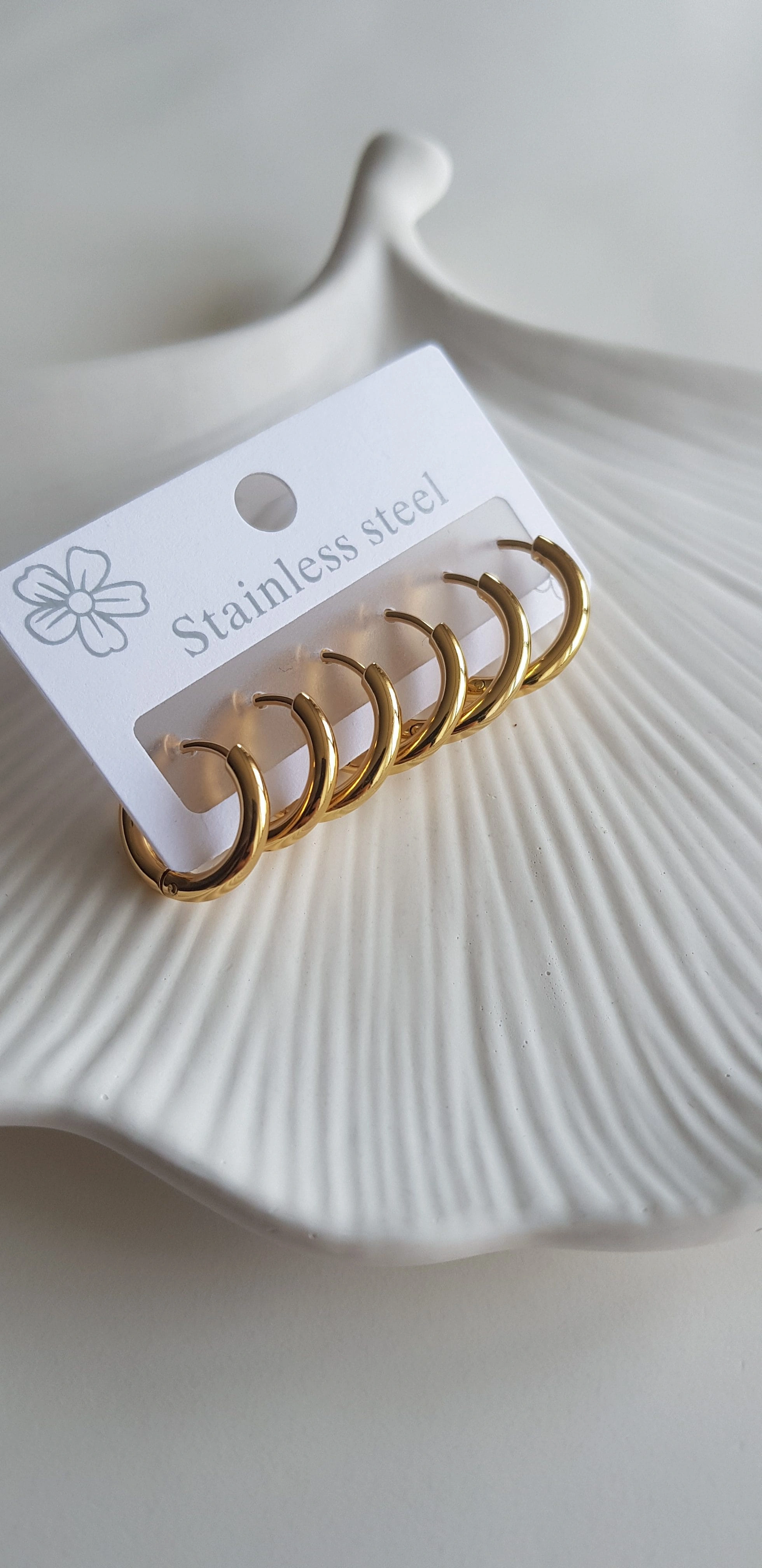 JOC Gold Halka Set Çelik Küpe