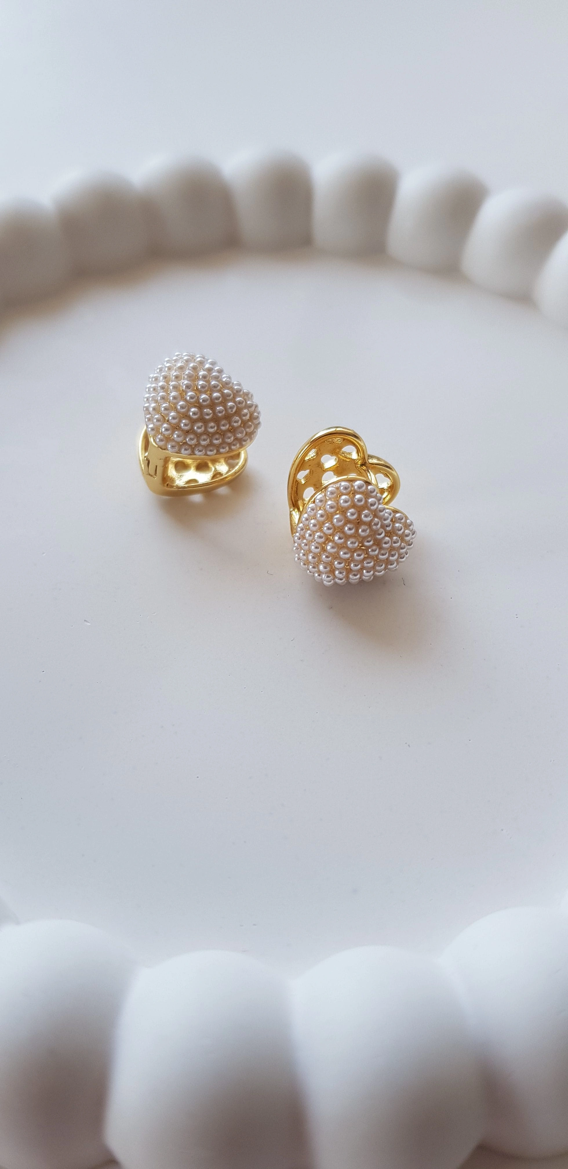 JOC Mini İncili Kalp Vip Küpe