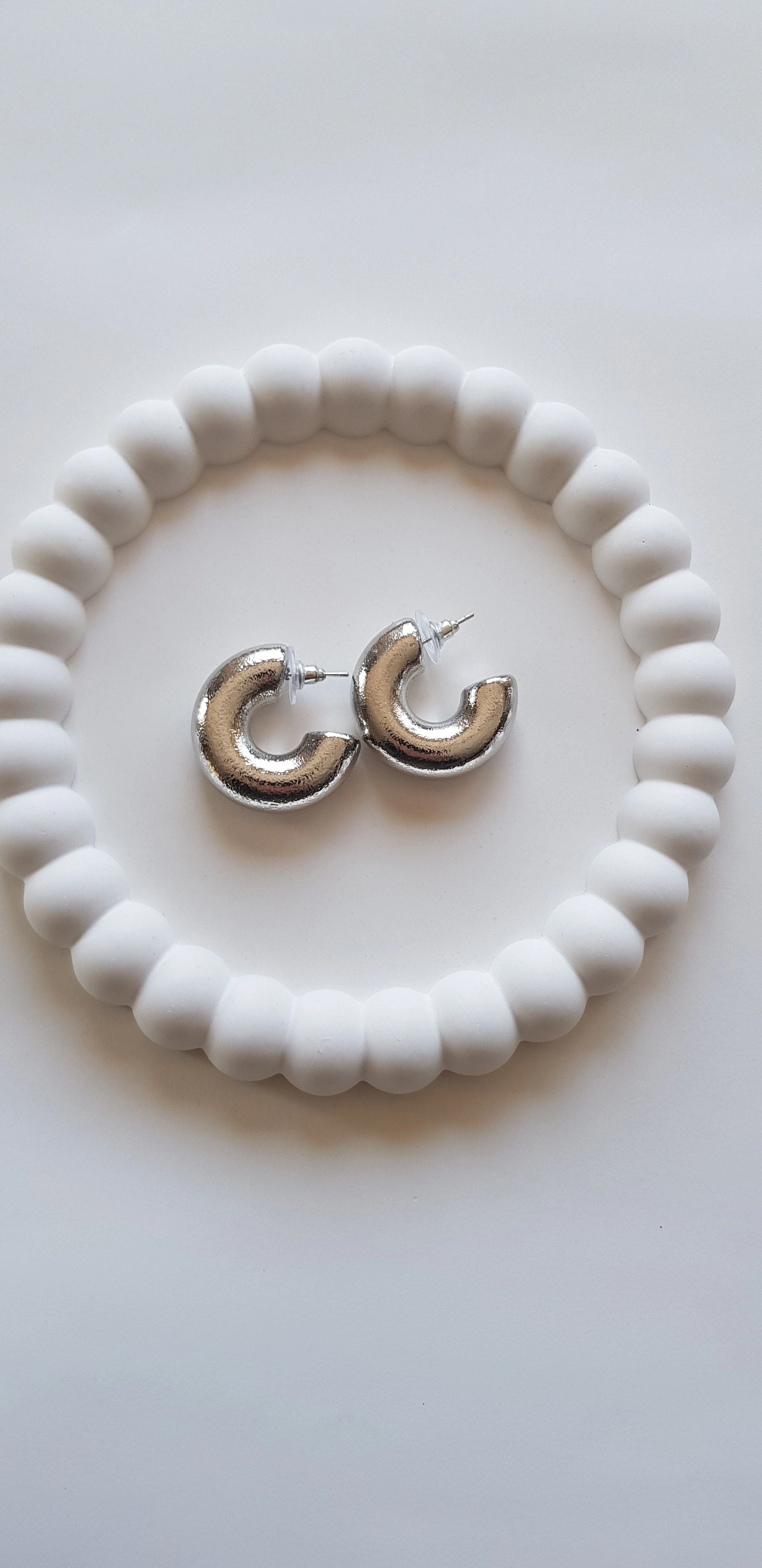 JOC Silver Mat Bombe Vip Küpe