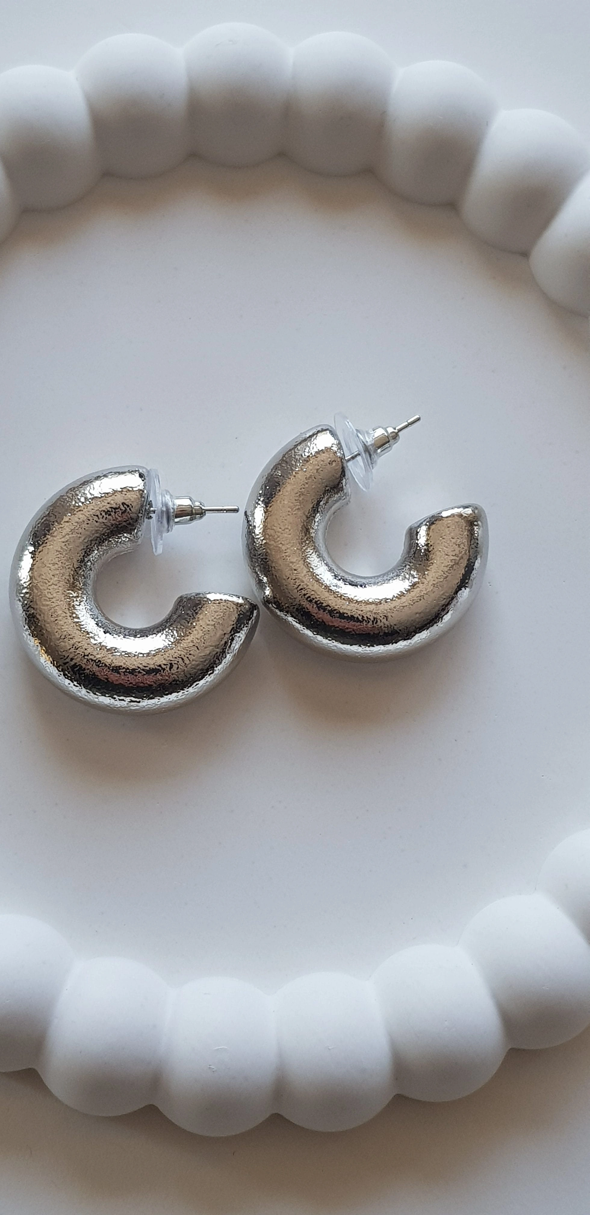 JOC Silver Mat Bombe Vip Küpe