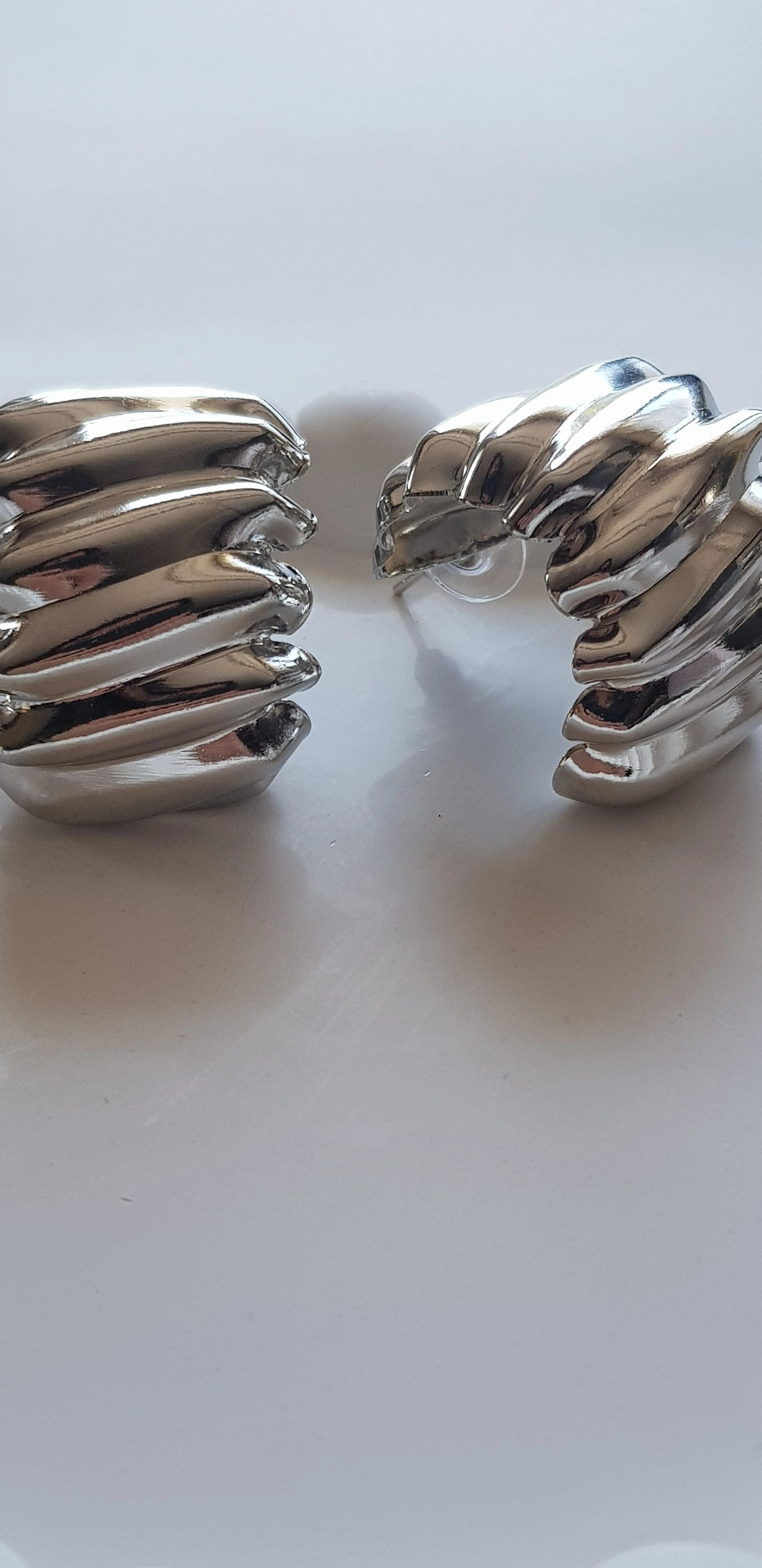 JOC Silver Tırtıklı Büyük Halka Vip Küpe
