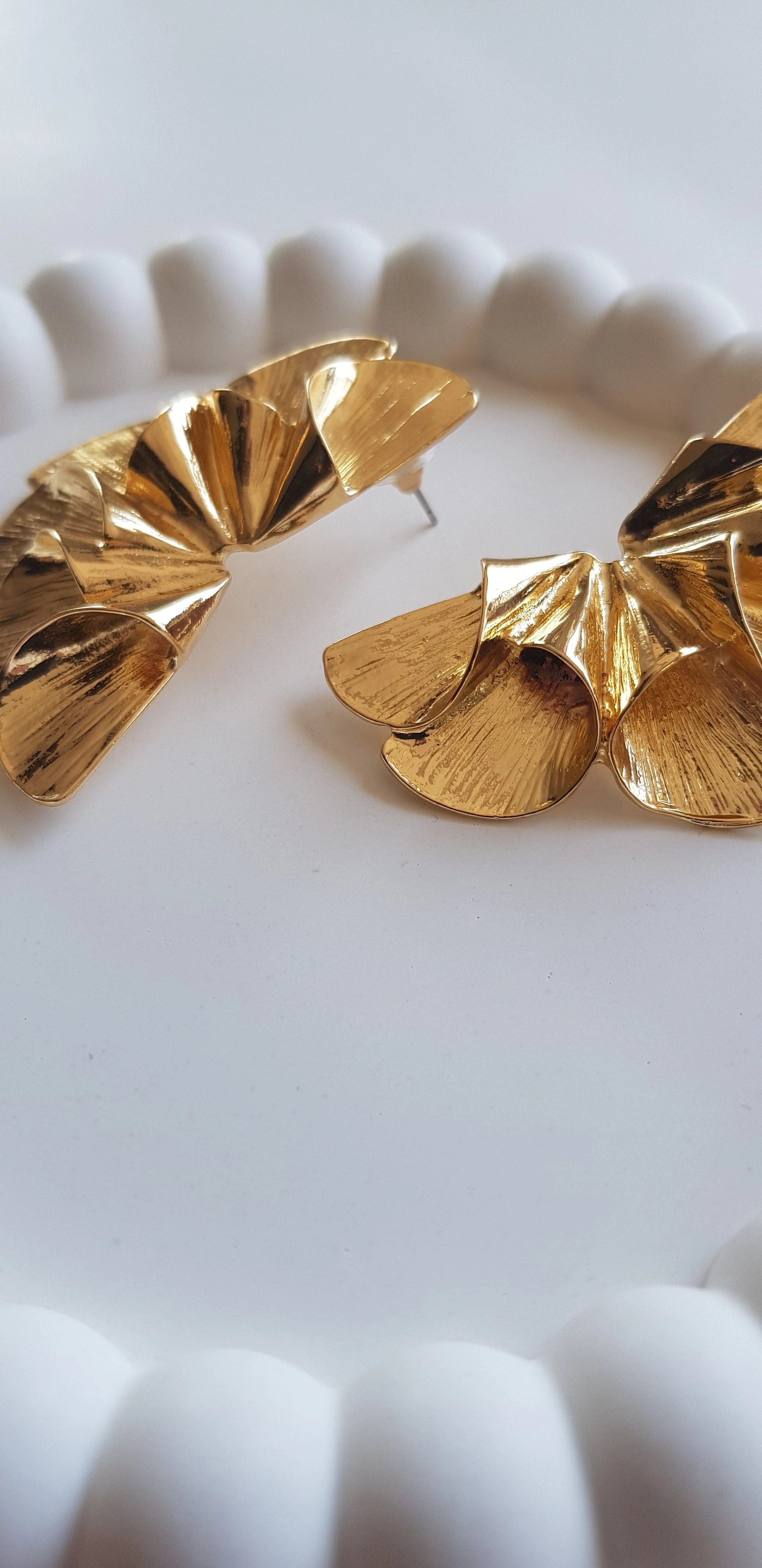 JOC Gold Büyük Yaprak Küpe
