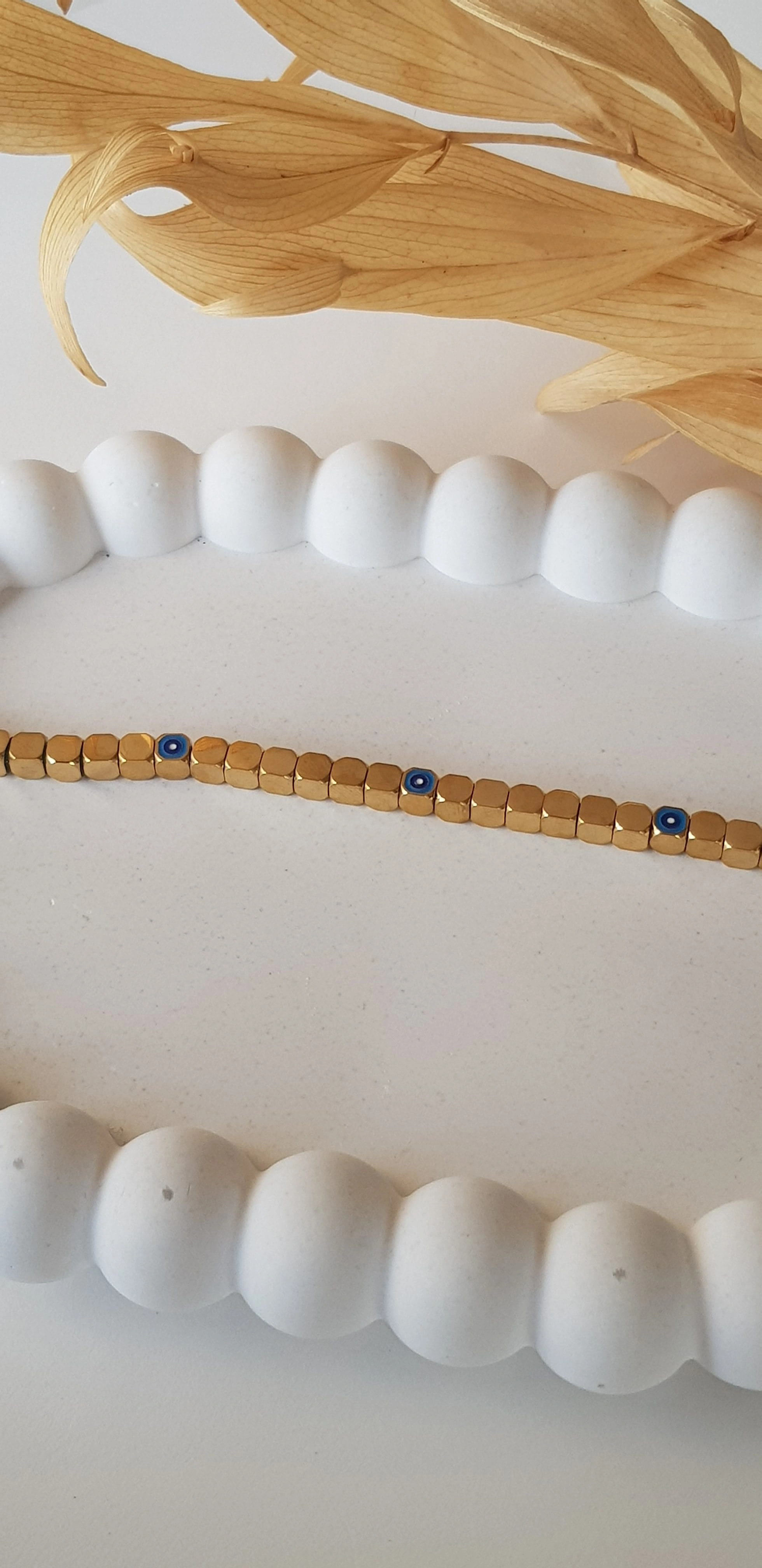 JOC Küp Nazar Boncuklu Çelik Bileklik