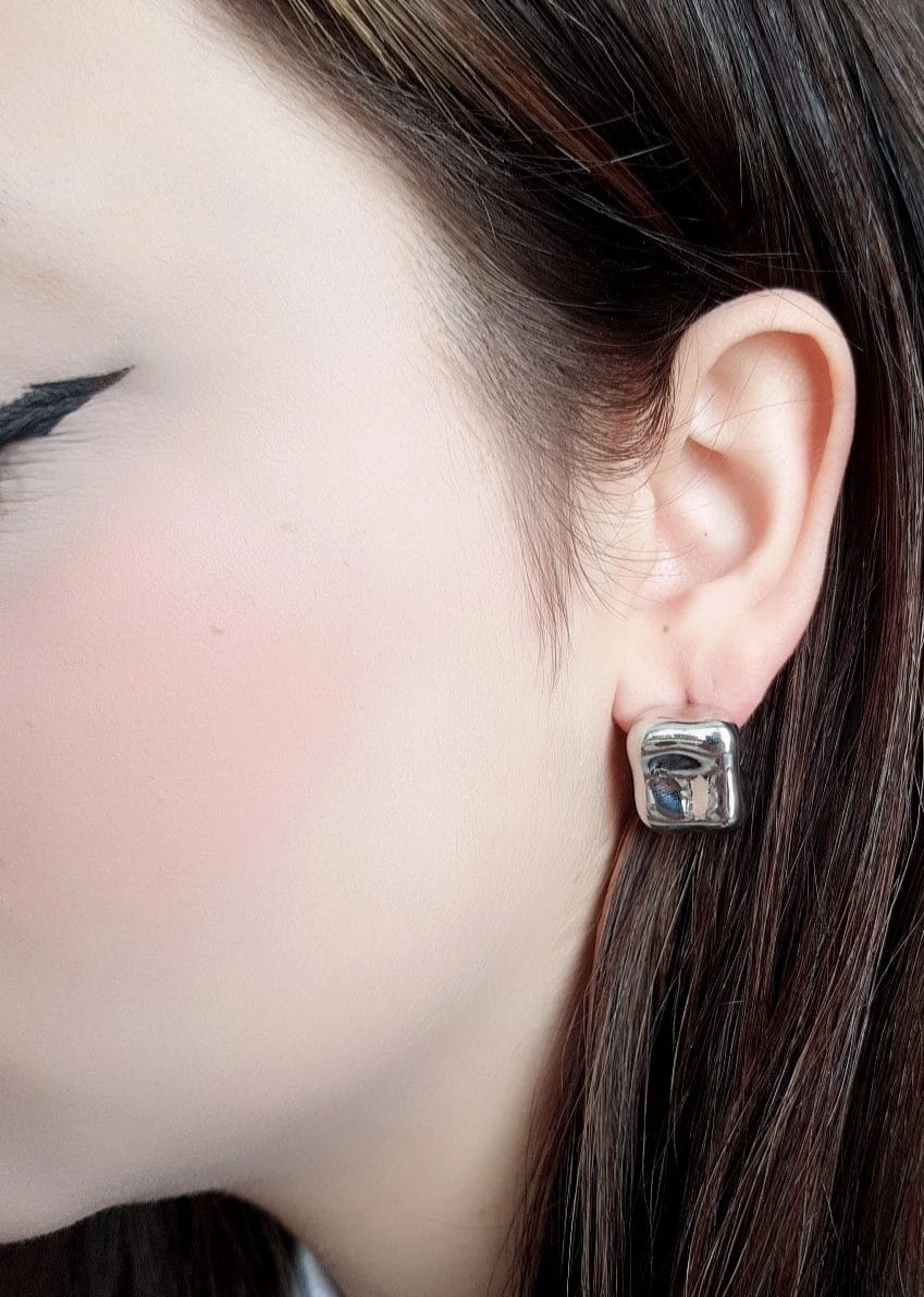 JOC Silver Mini Kare Vip Küpe