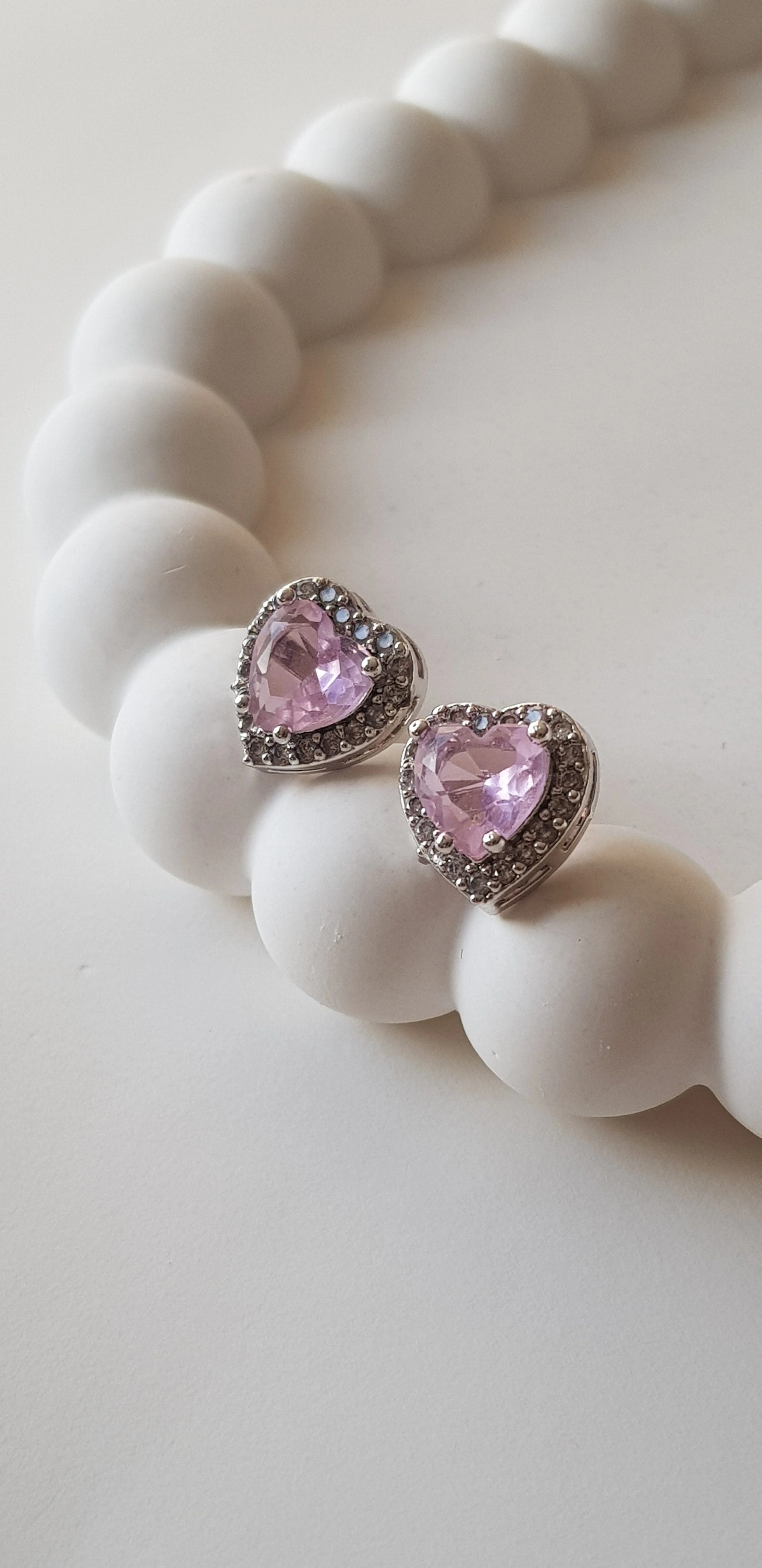 JOC Silver Pembe Taşlı Küpe