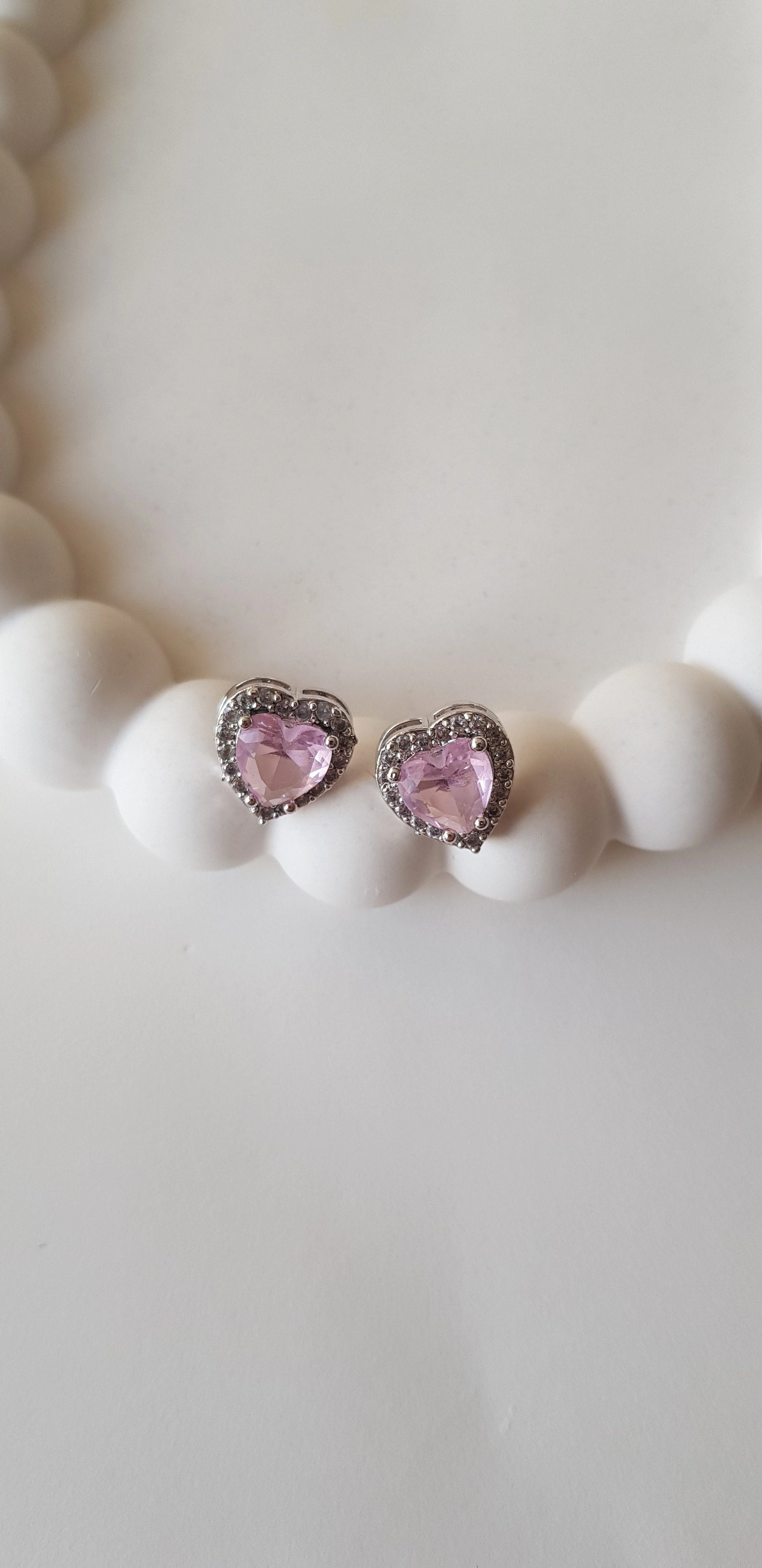 JOC Silver Pembe Taşlı Küpe