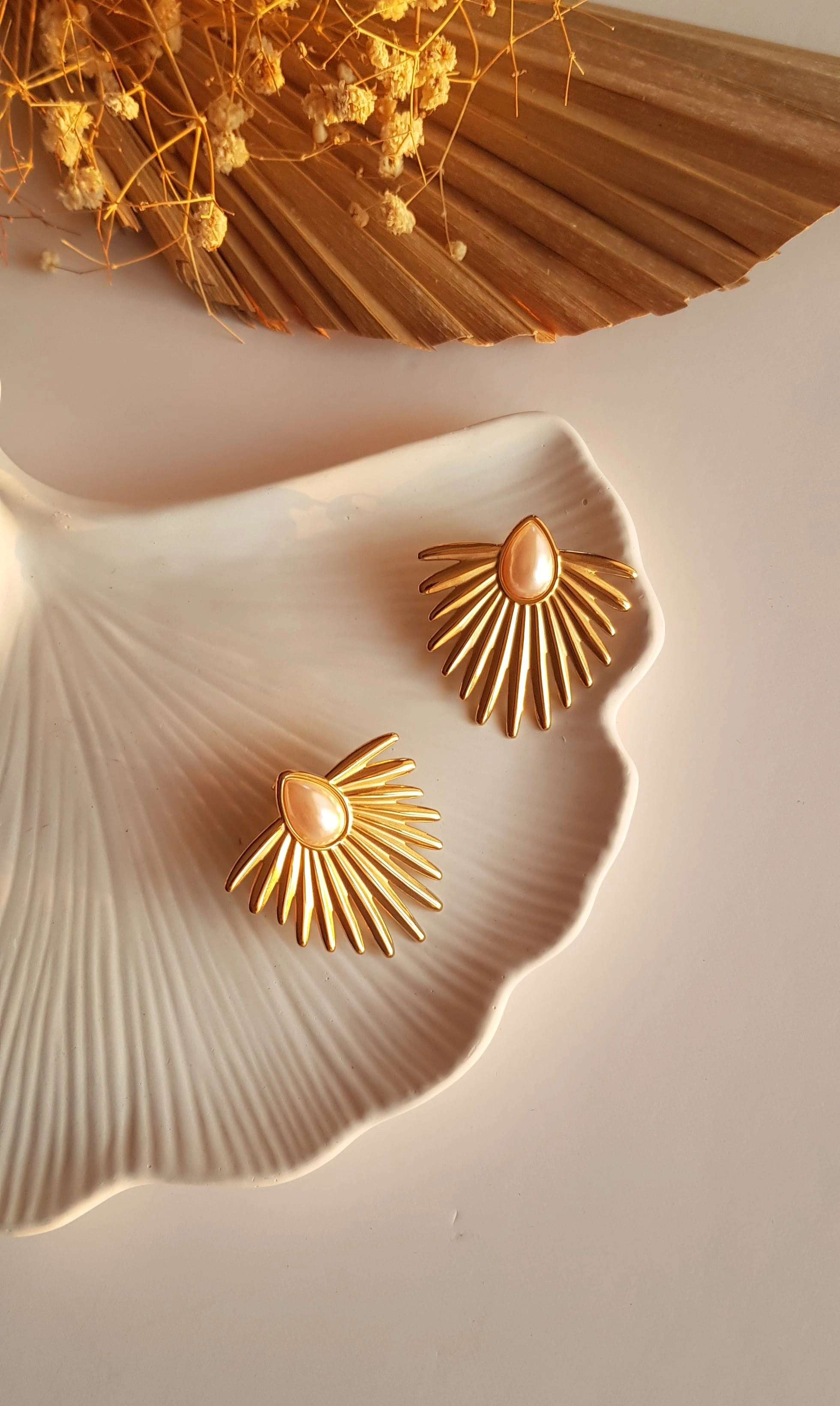 JOC Gold Sunbeam Çelik Küpe