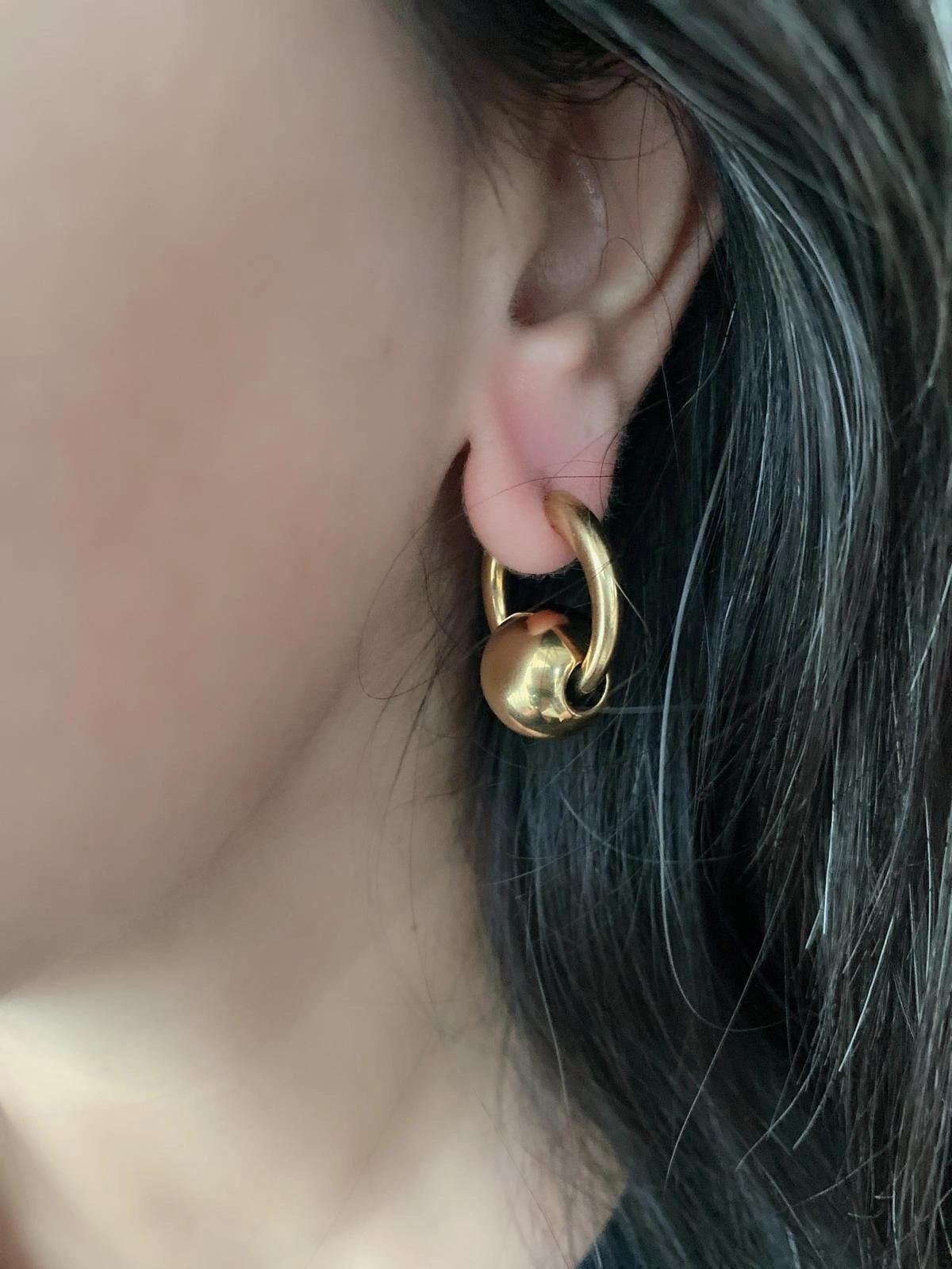 JOC Gold Çıkabilir Top Çelik Küpe