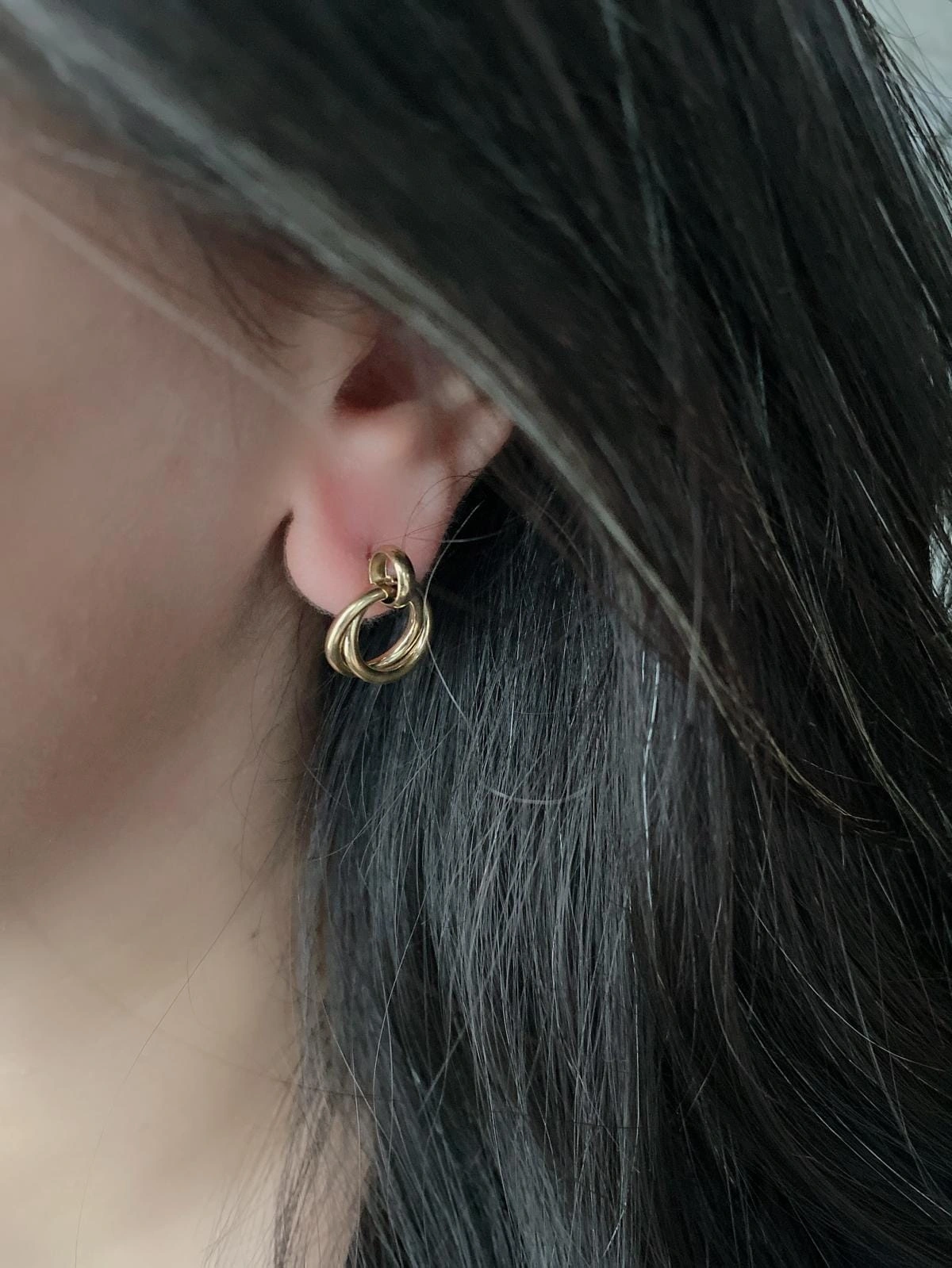 JOC Gold Mini İçten Geçme Çelik Küpe