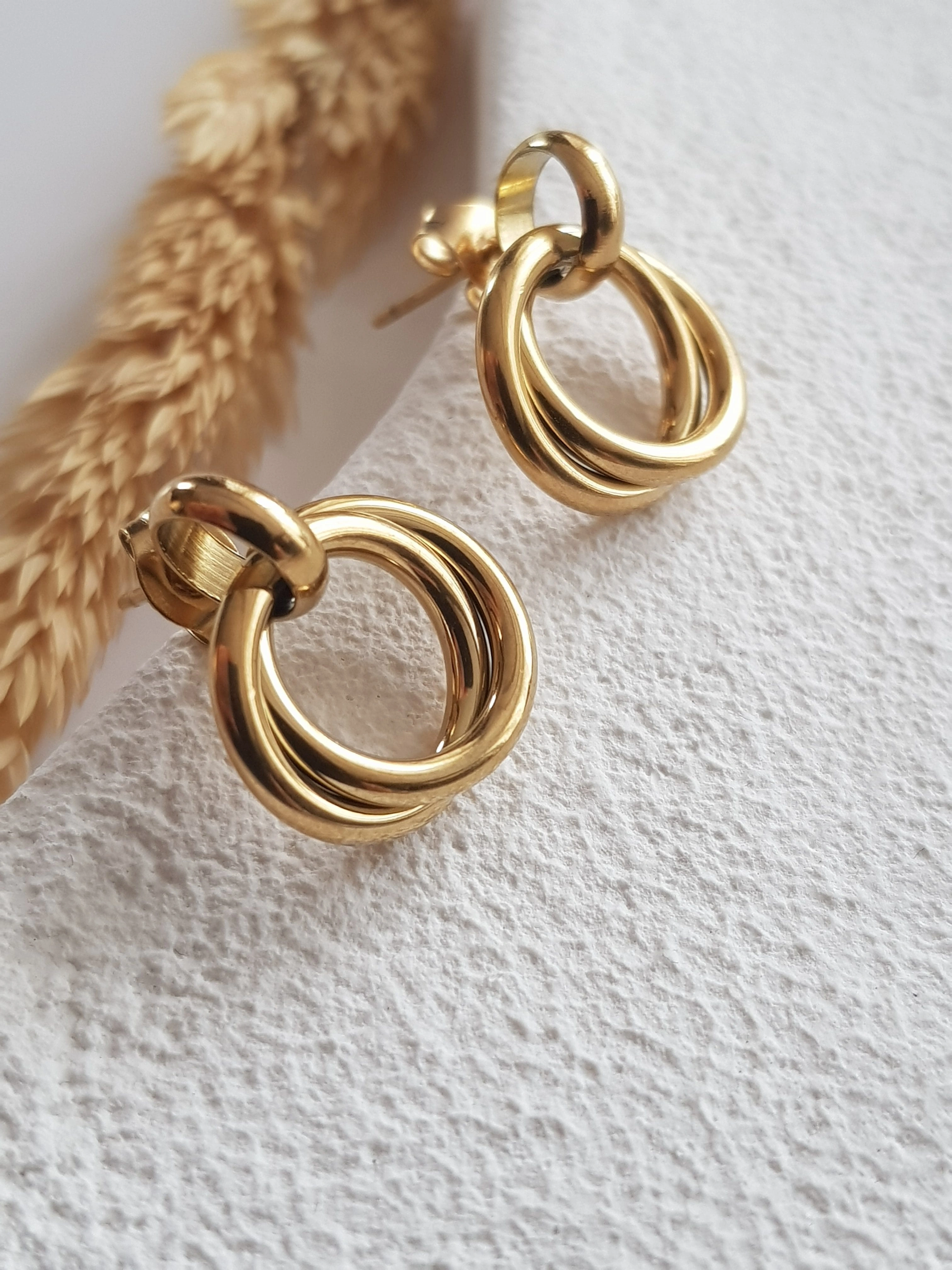 JOC Gold Mini İçten Geçme Çelik Küpe