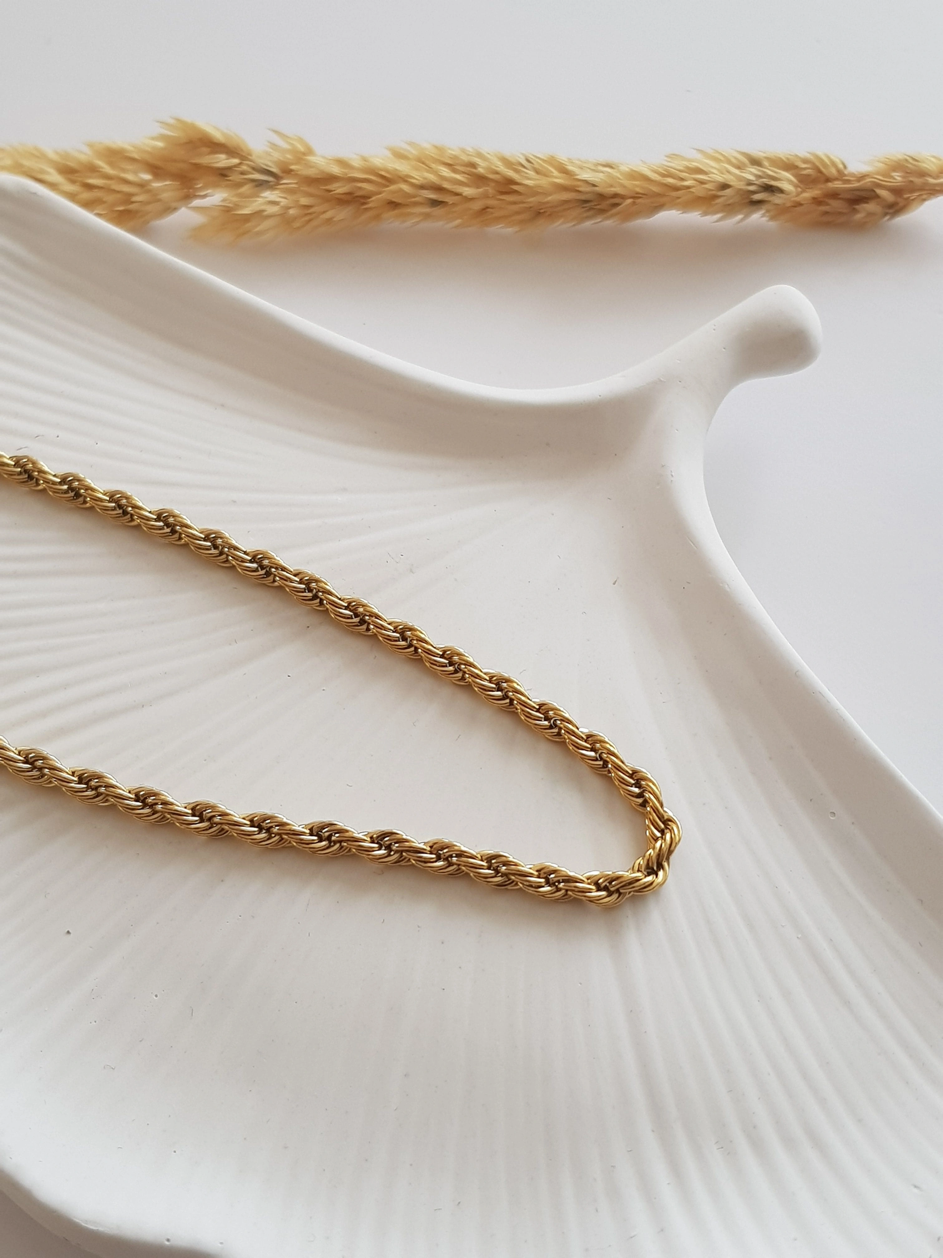JOC Gold Burgu Çelik Kolye (60cm)