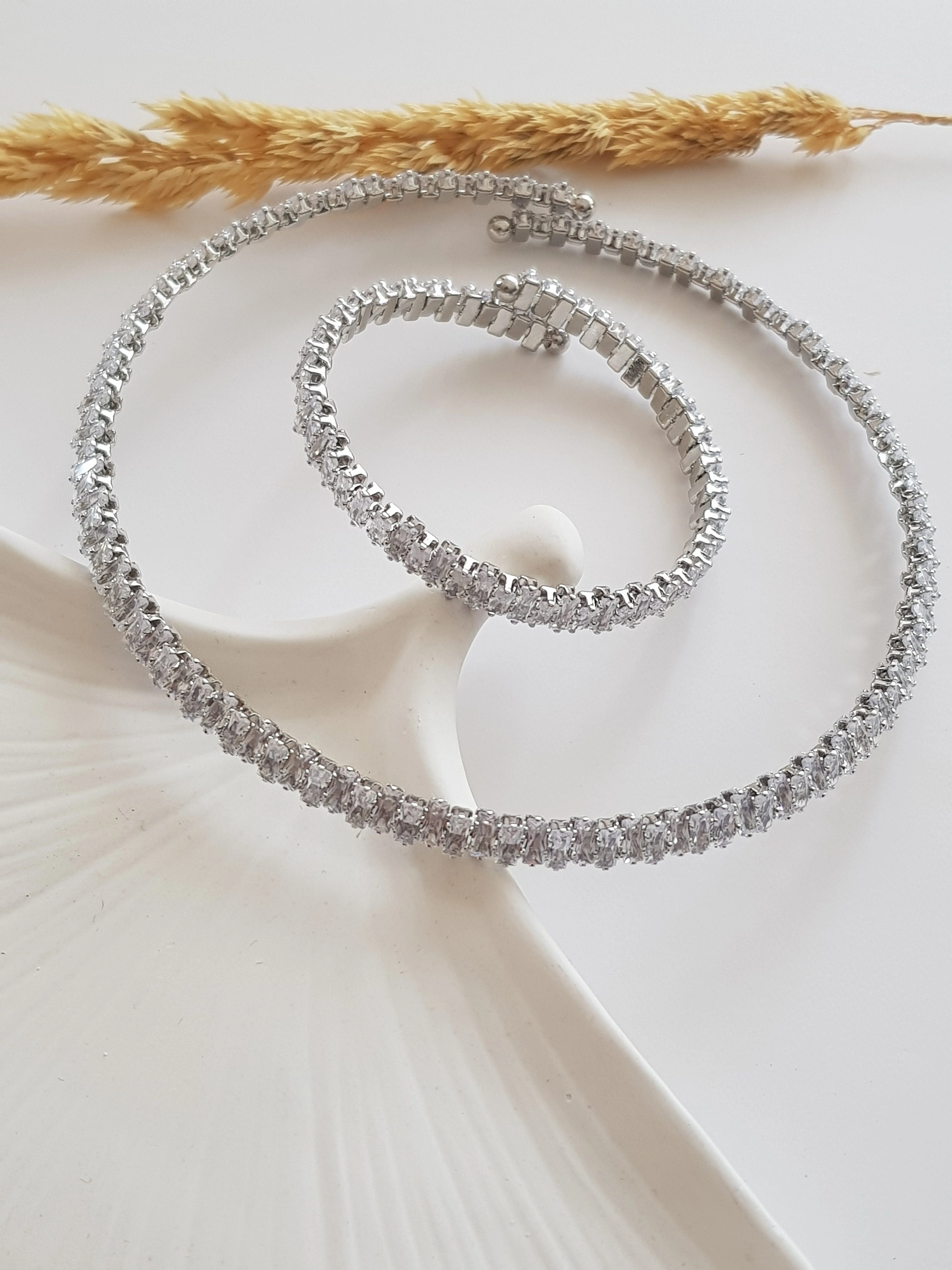 Silver Baget Tasma Kolye