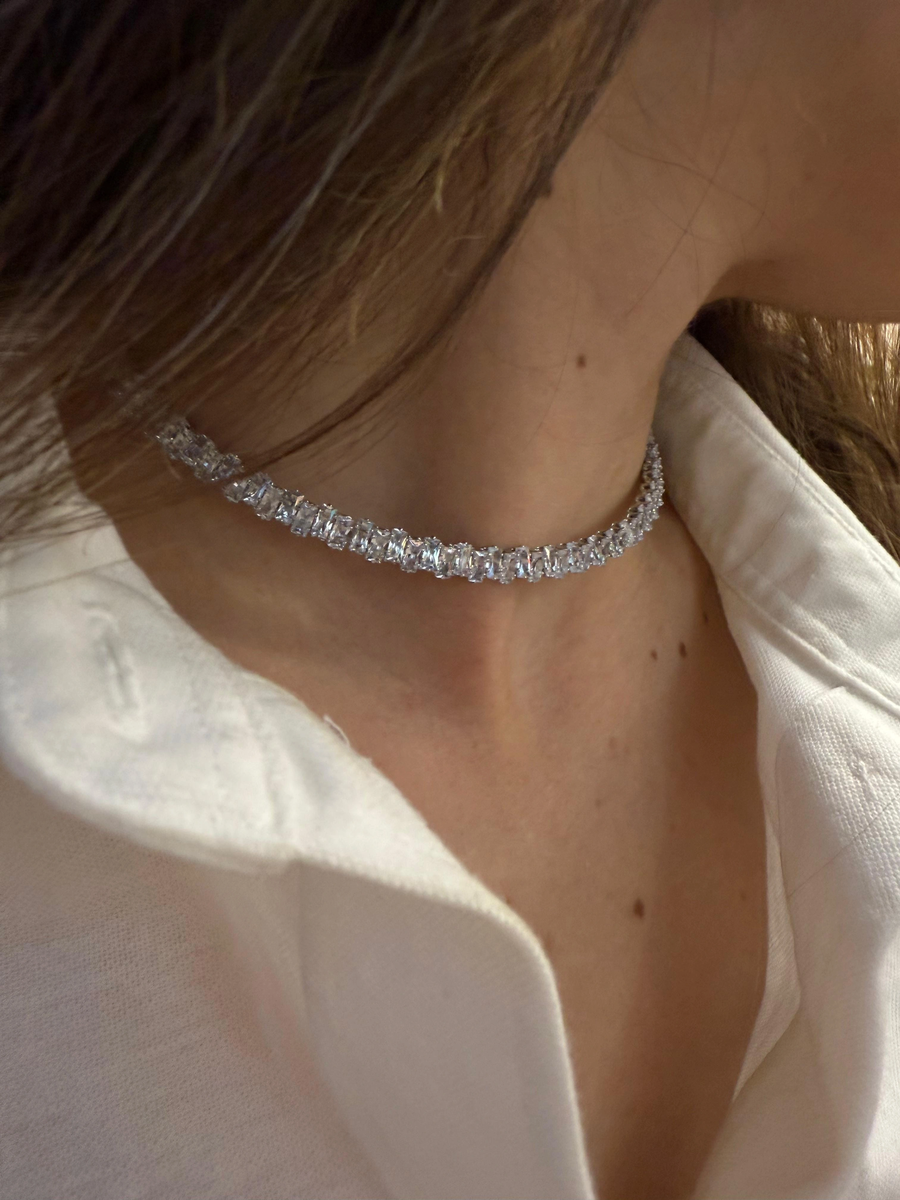Silver Baget Tasma Kolye