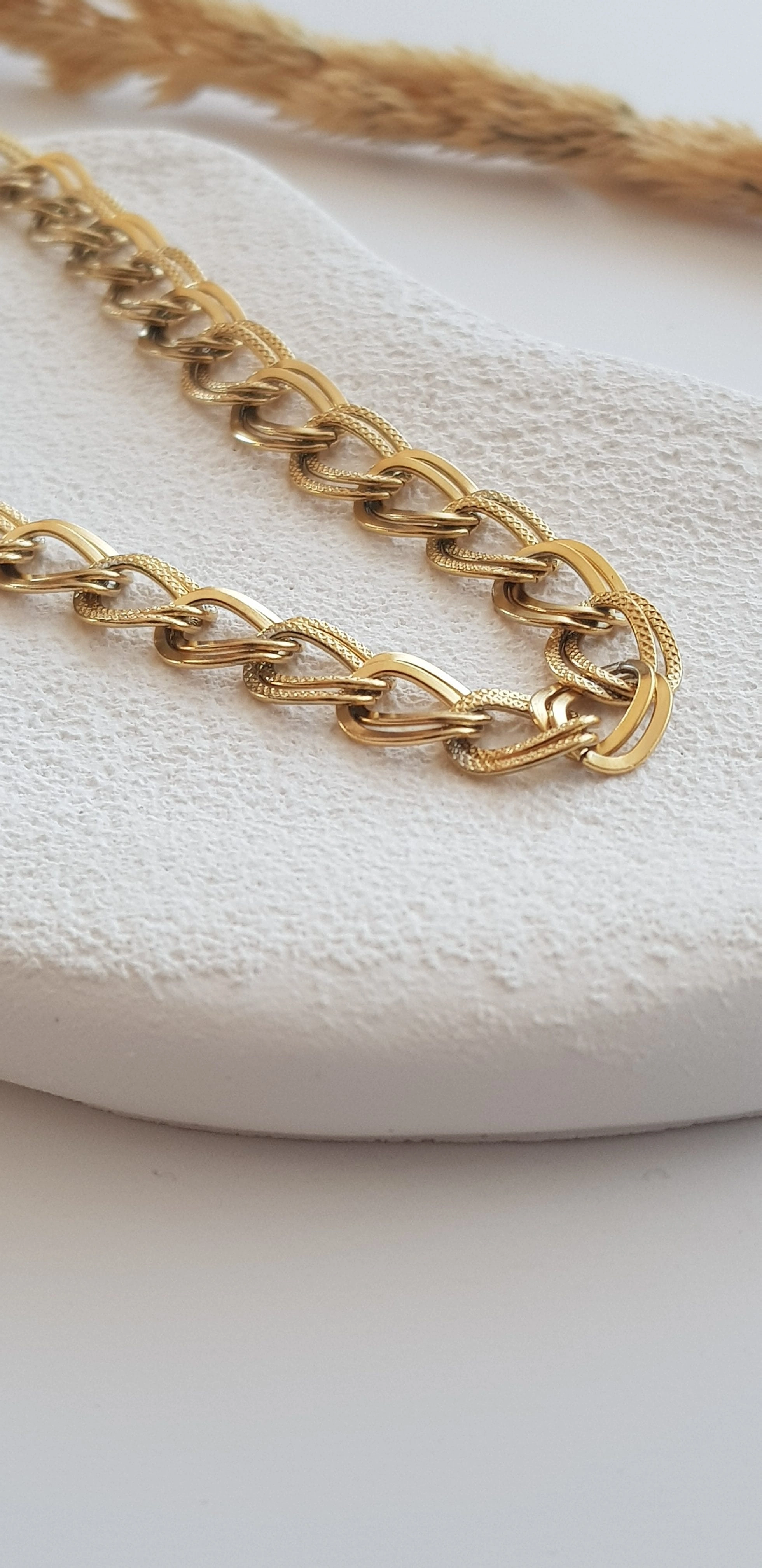 Gold Samanyolu Çelik Kolye