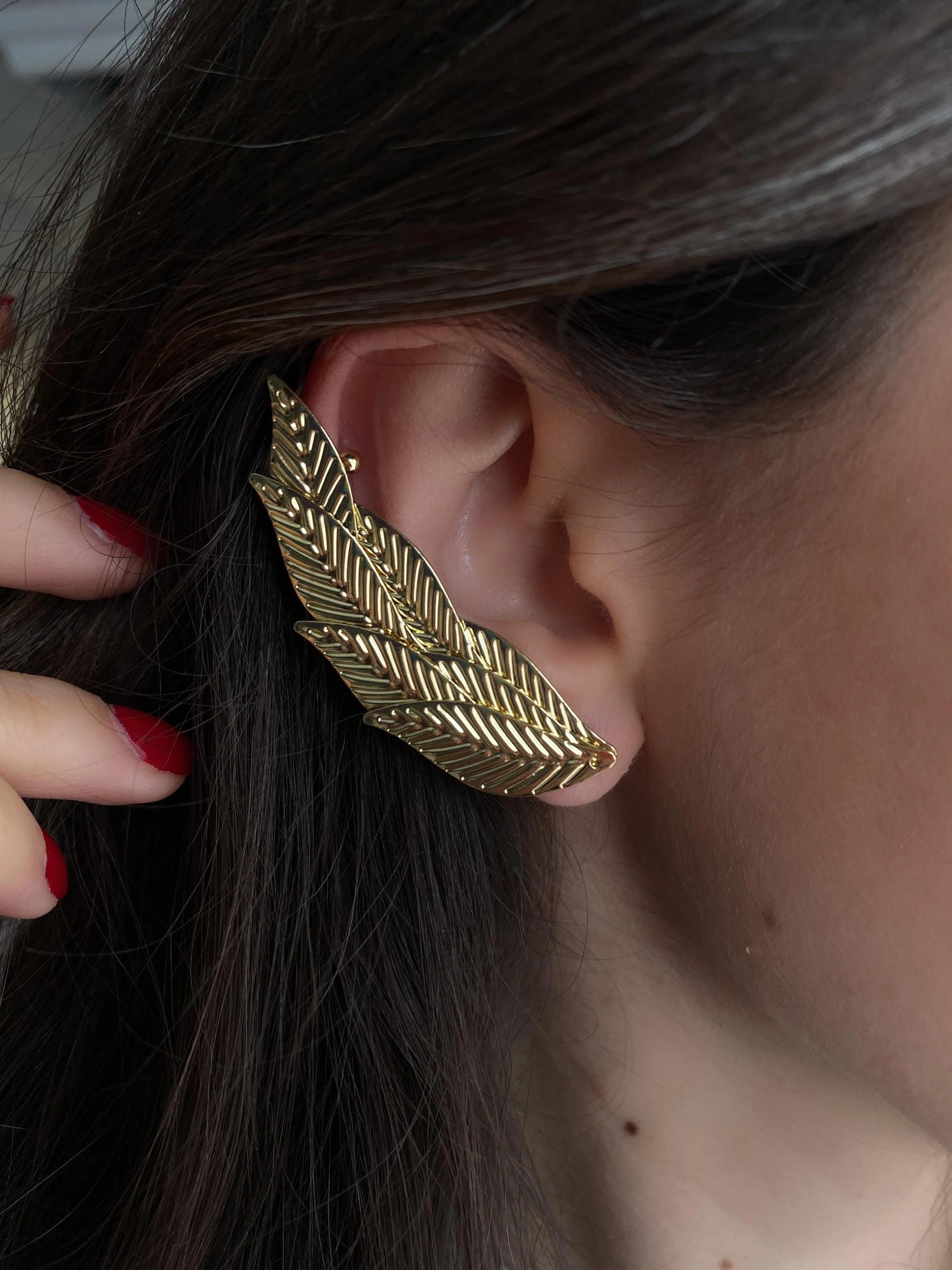 JOC Gold Yaprak Model Earcuff