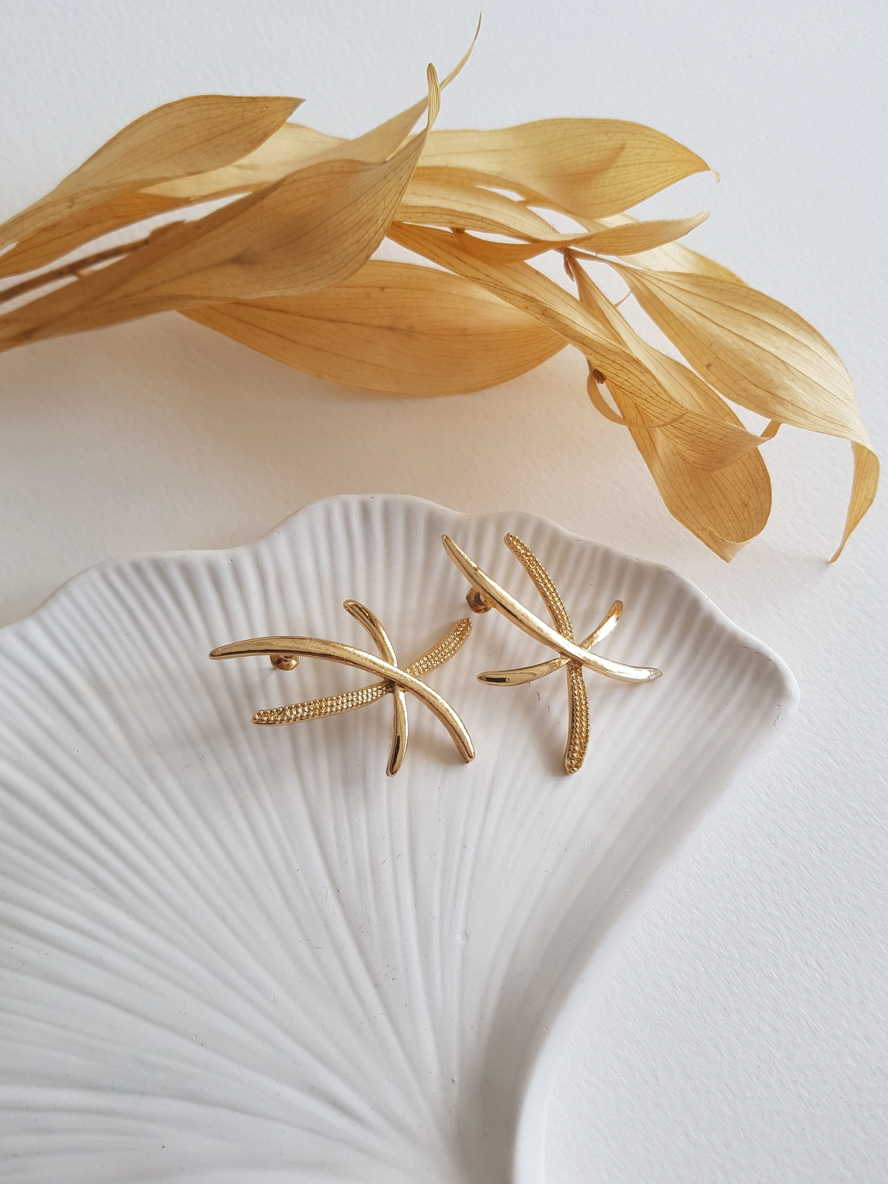 JOC Gold Metal Deniz Yıldızı Küpe