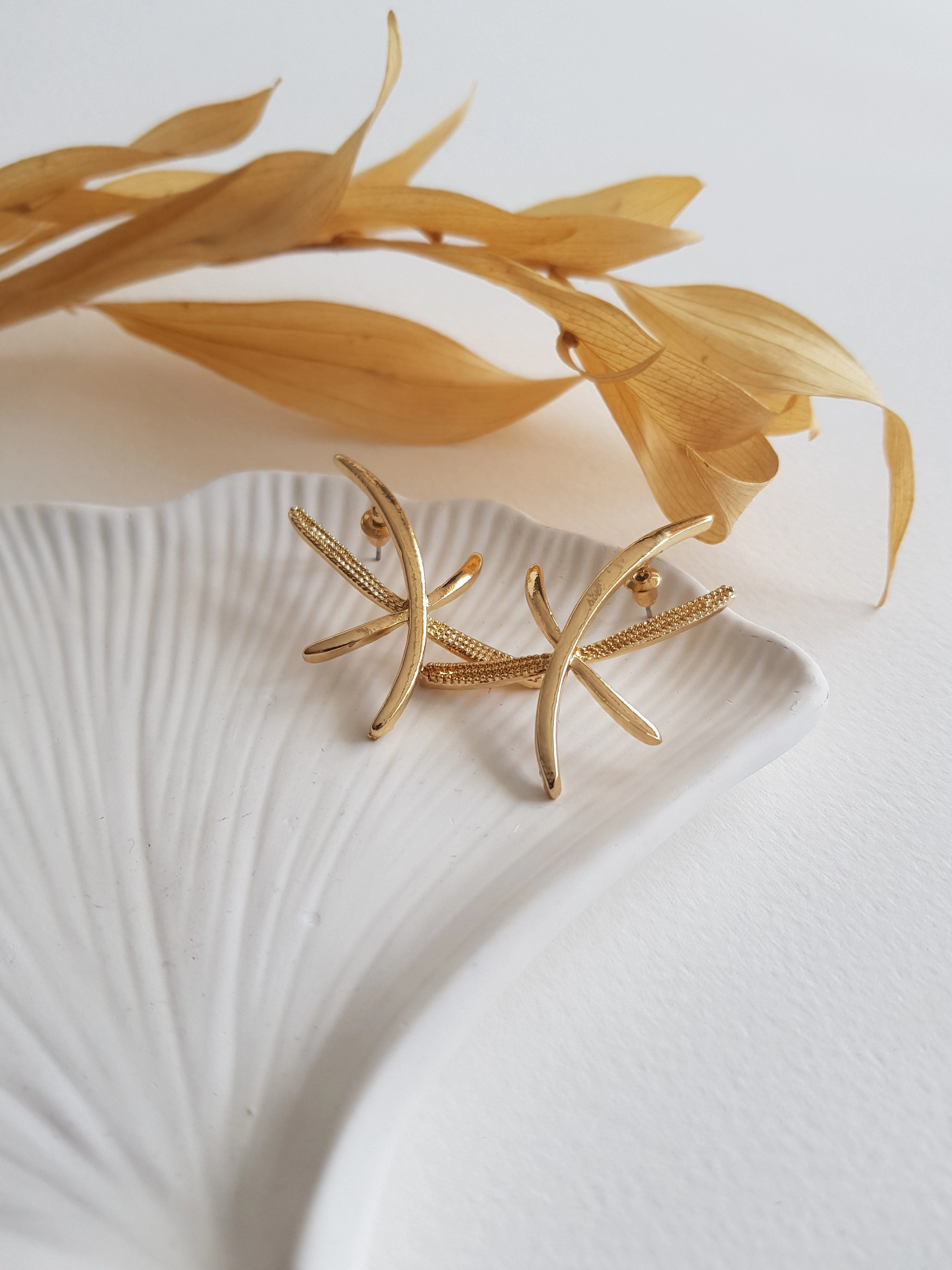 JOC Gold Metal Deniz Yıldızı Küpe