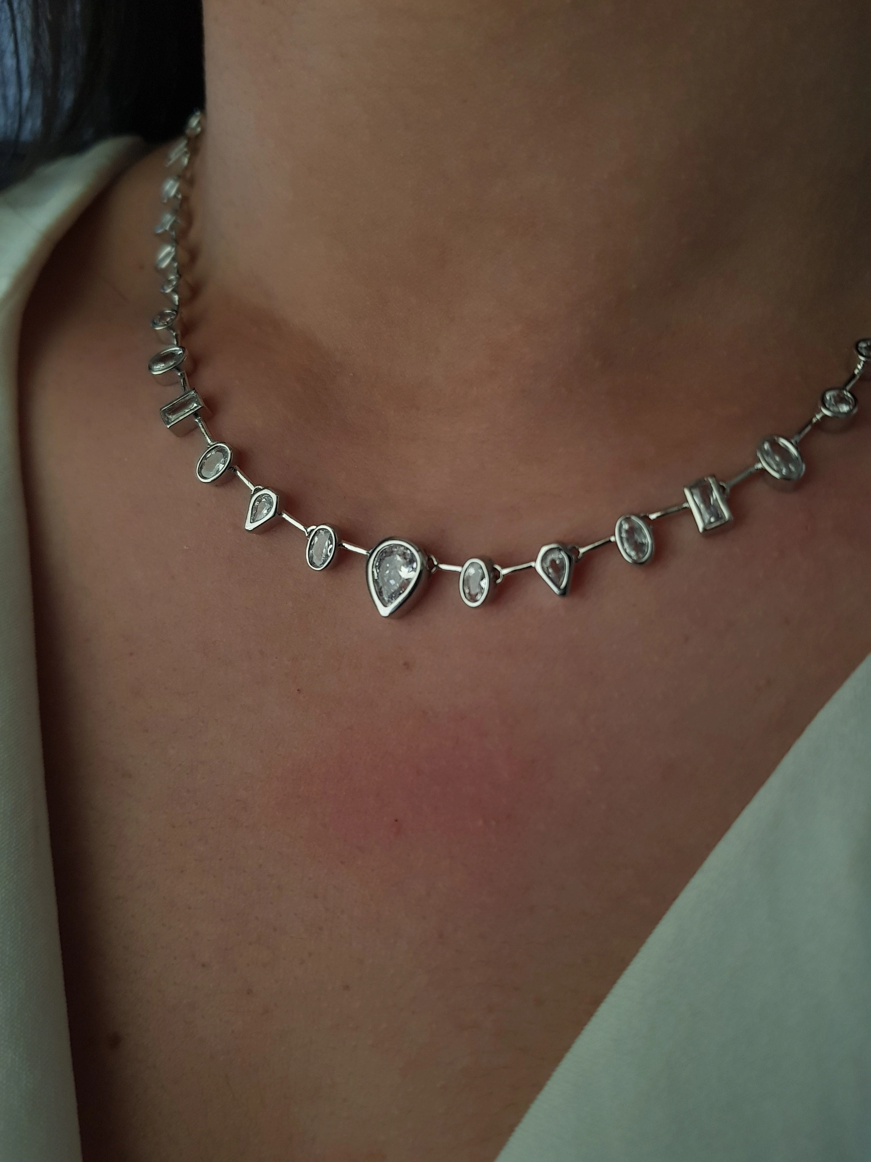 JOC Silver Damla Tasarım Çelik Kolye
