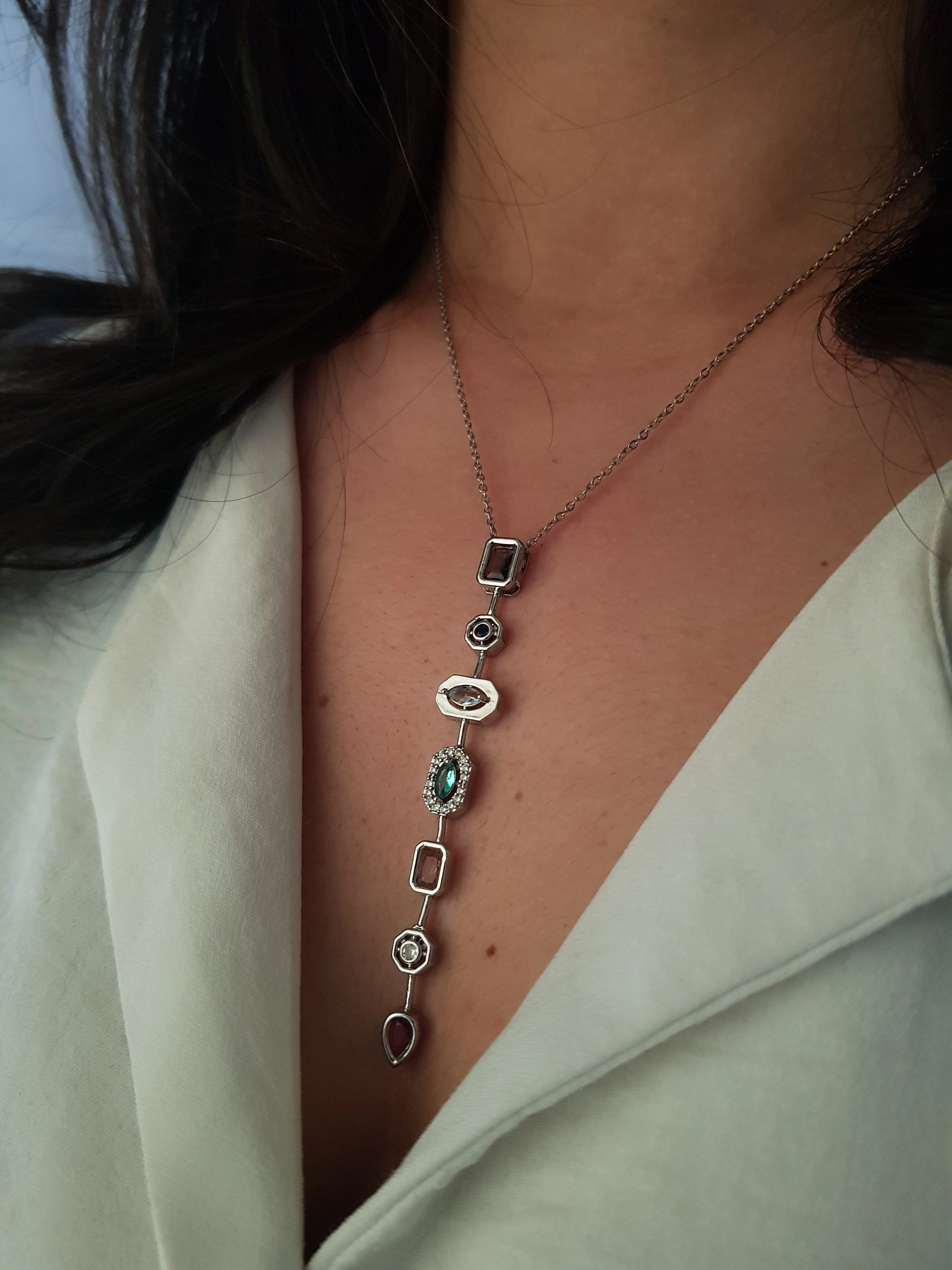 JOC Silver Trend Y Kolye