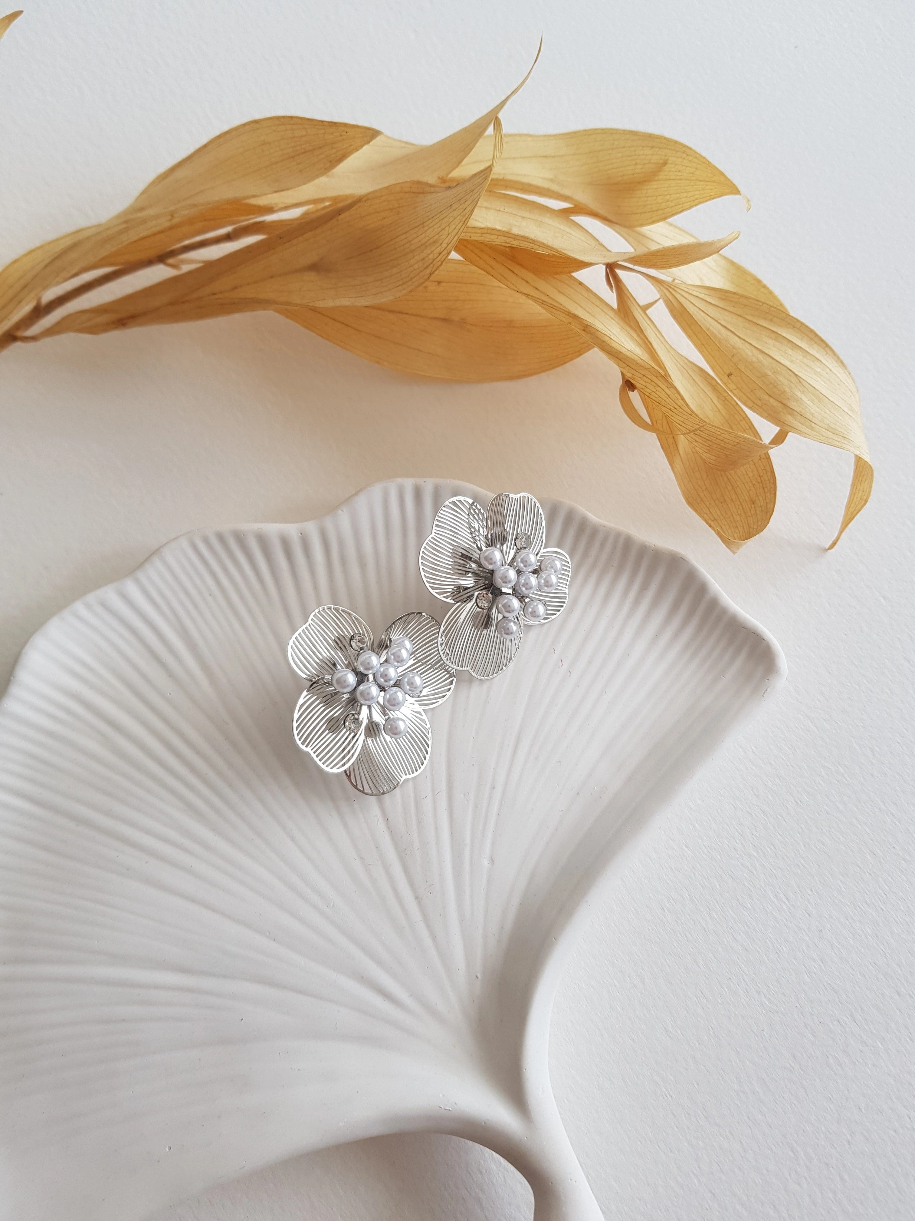 JOC Silver Tel Çiçek Küpe